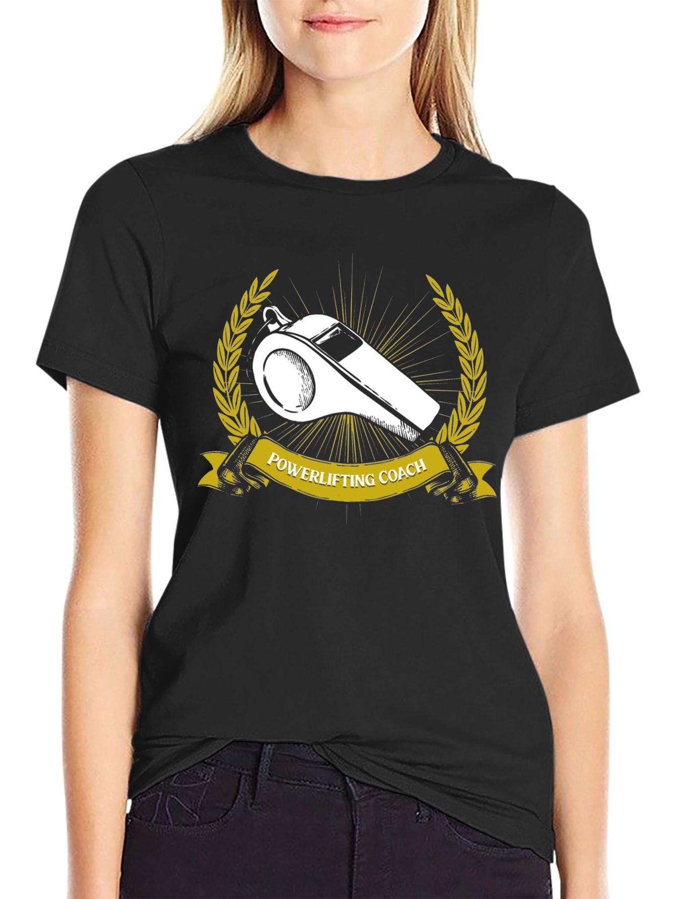 Powerlifting Coach T-Shirt - Whistle Graphic Tee