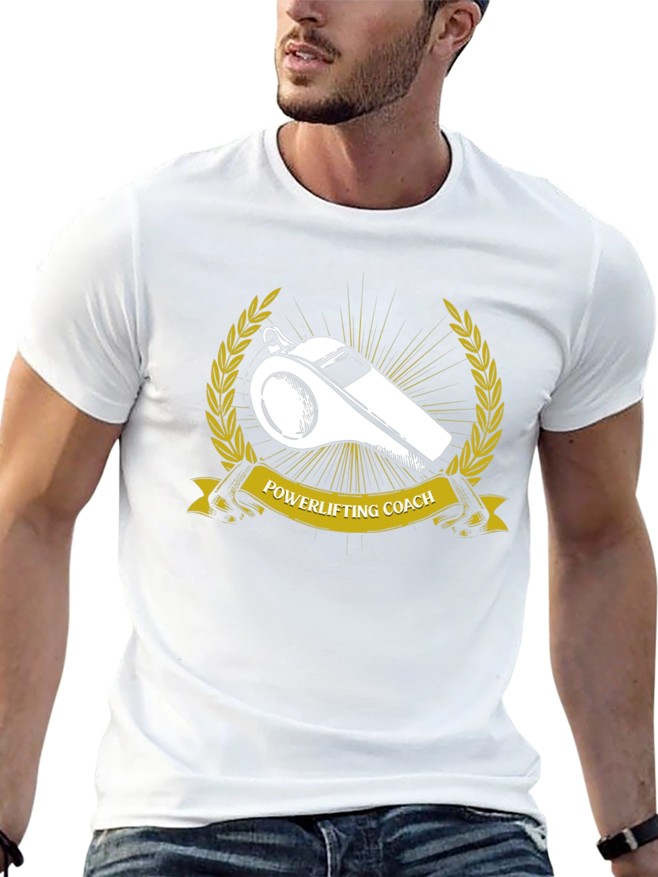 Powerlifting Coach T-Shirt - Whistle Graphic Tee