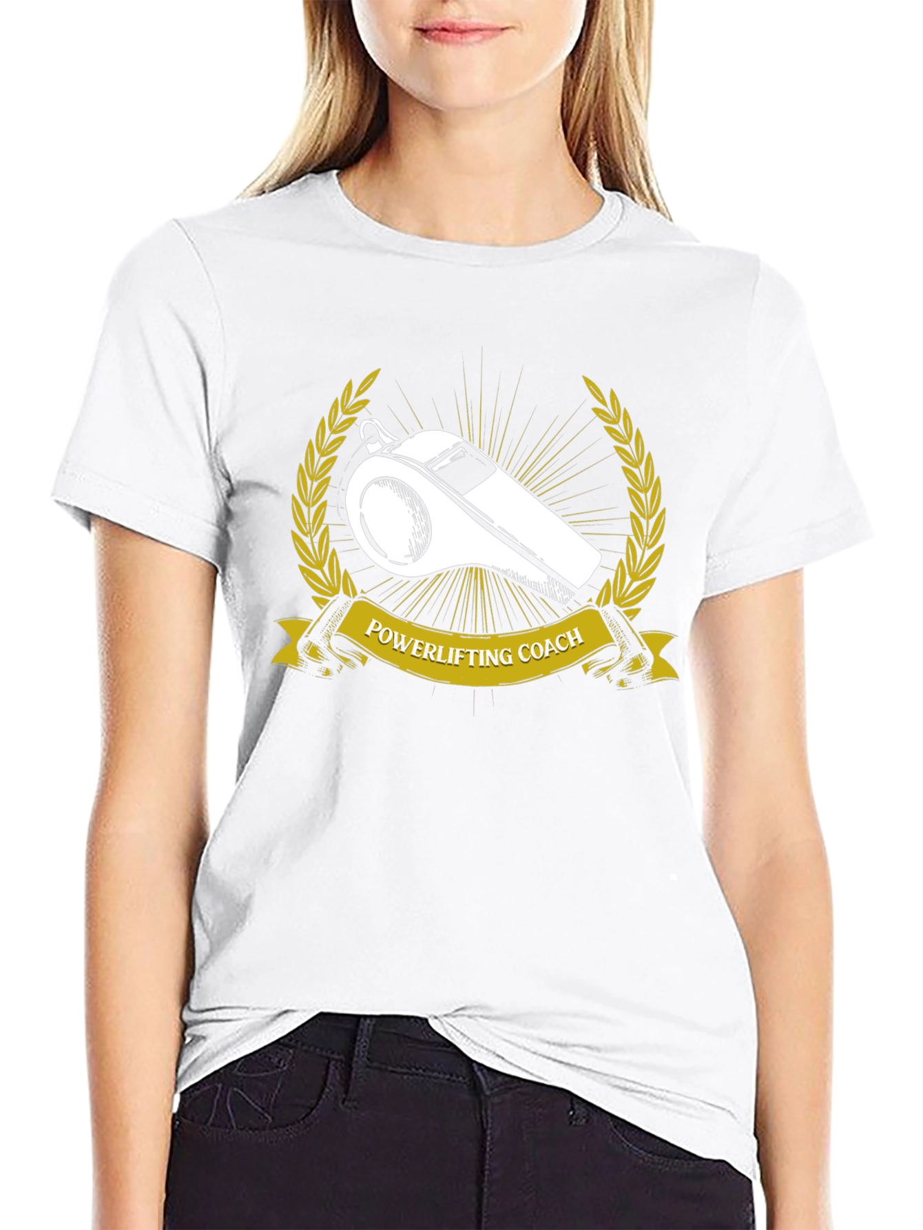 Powerlifting Coach T-Shirt - Whistle Graphic Tee
