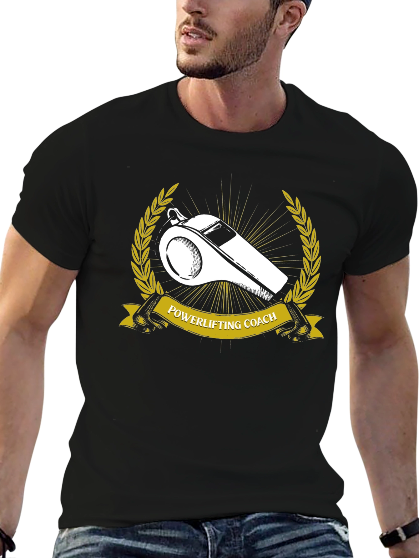 Powerlifting Coach T-Shirt - Whistle Graphic Tee