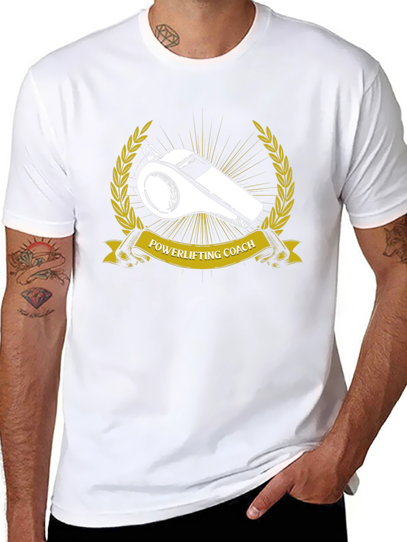 Powerlifting Coach T-Shirt - Whistle Graphic Tee