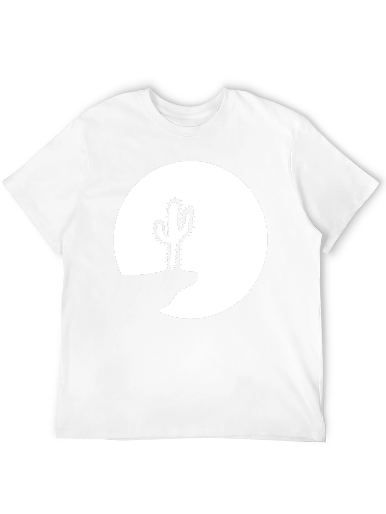 Cactus Desert Graphic Tee - Black Cotton Shirt