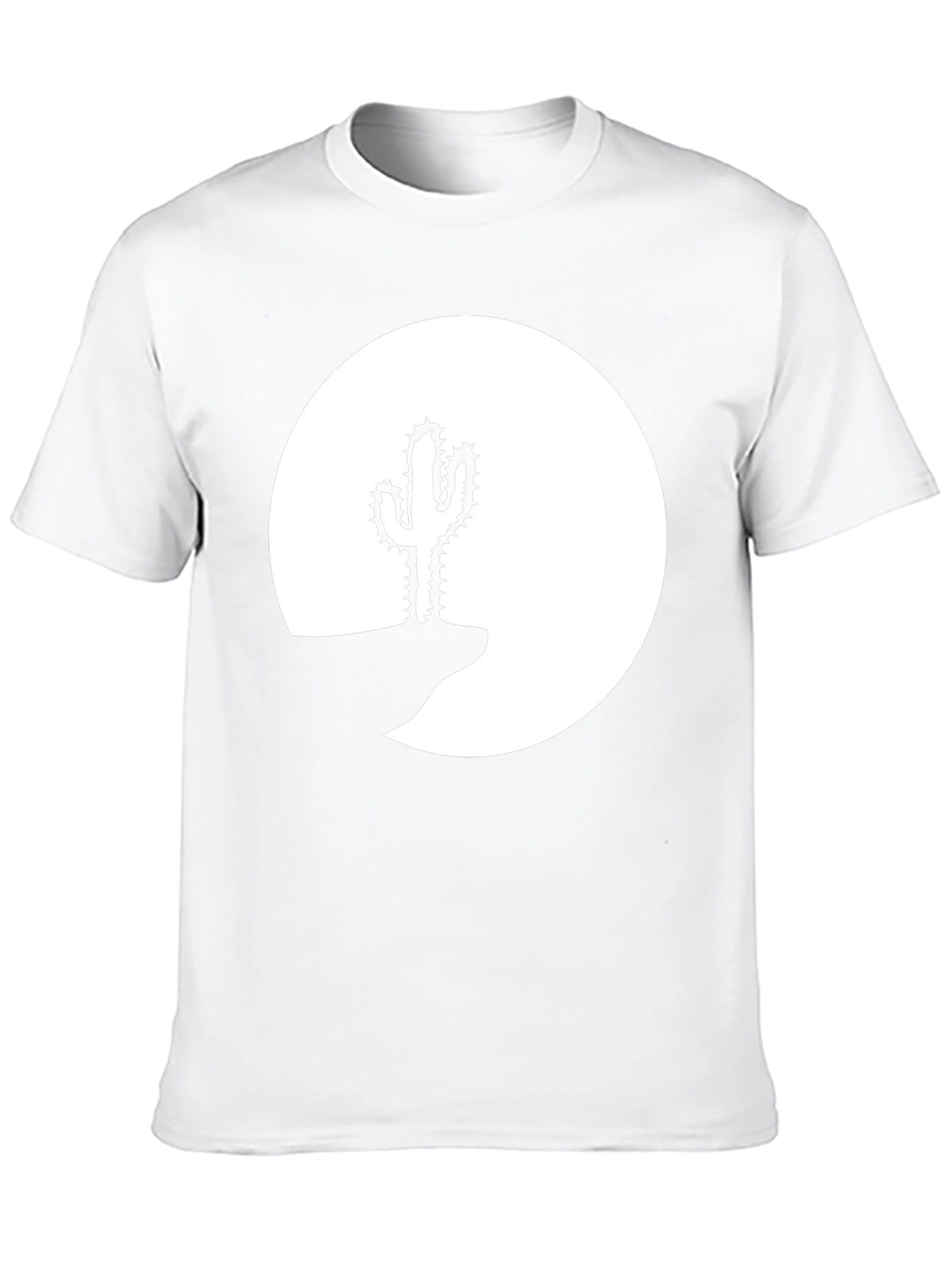 Cactus Desert Graphic Tee - Black Cotton Shirt