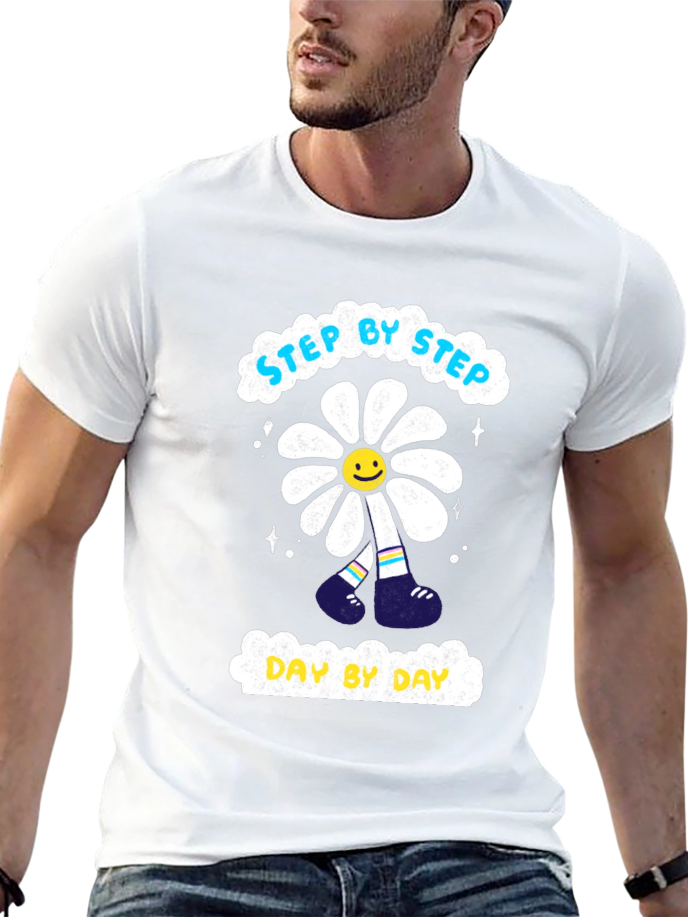 Step By Step Daisy Graphic T-Shirt