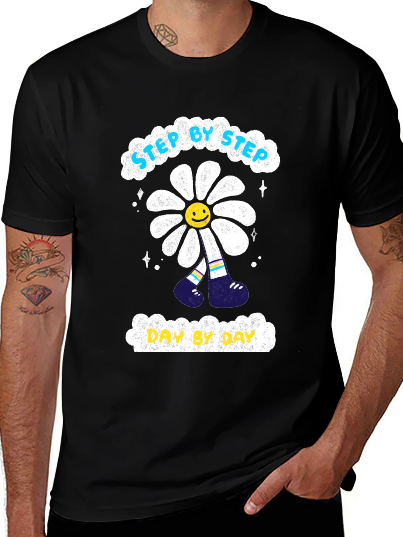 Step By Step Daisy Graphic T-Shirt