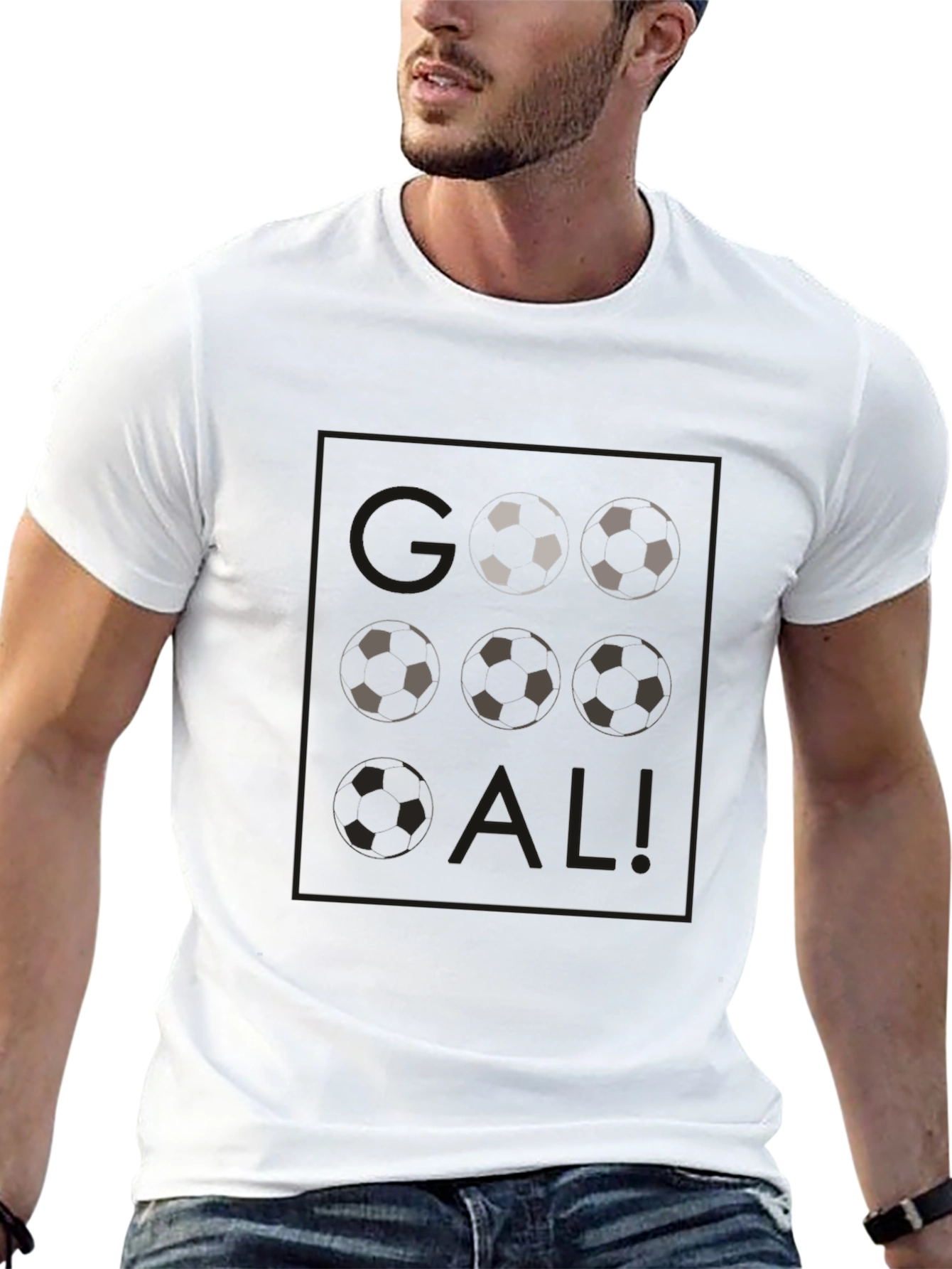 Soccer Ball Goal Graphic Tee - Stylish Black T-Shirt