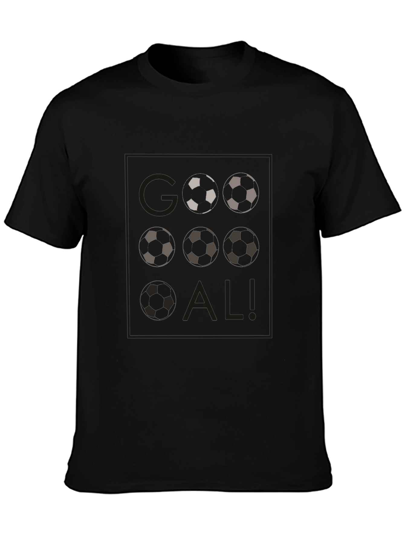 Soccer Ball Goal Graphic Tee - Stylish Black T-Shirt