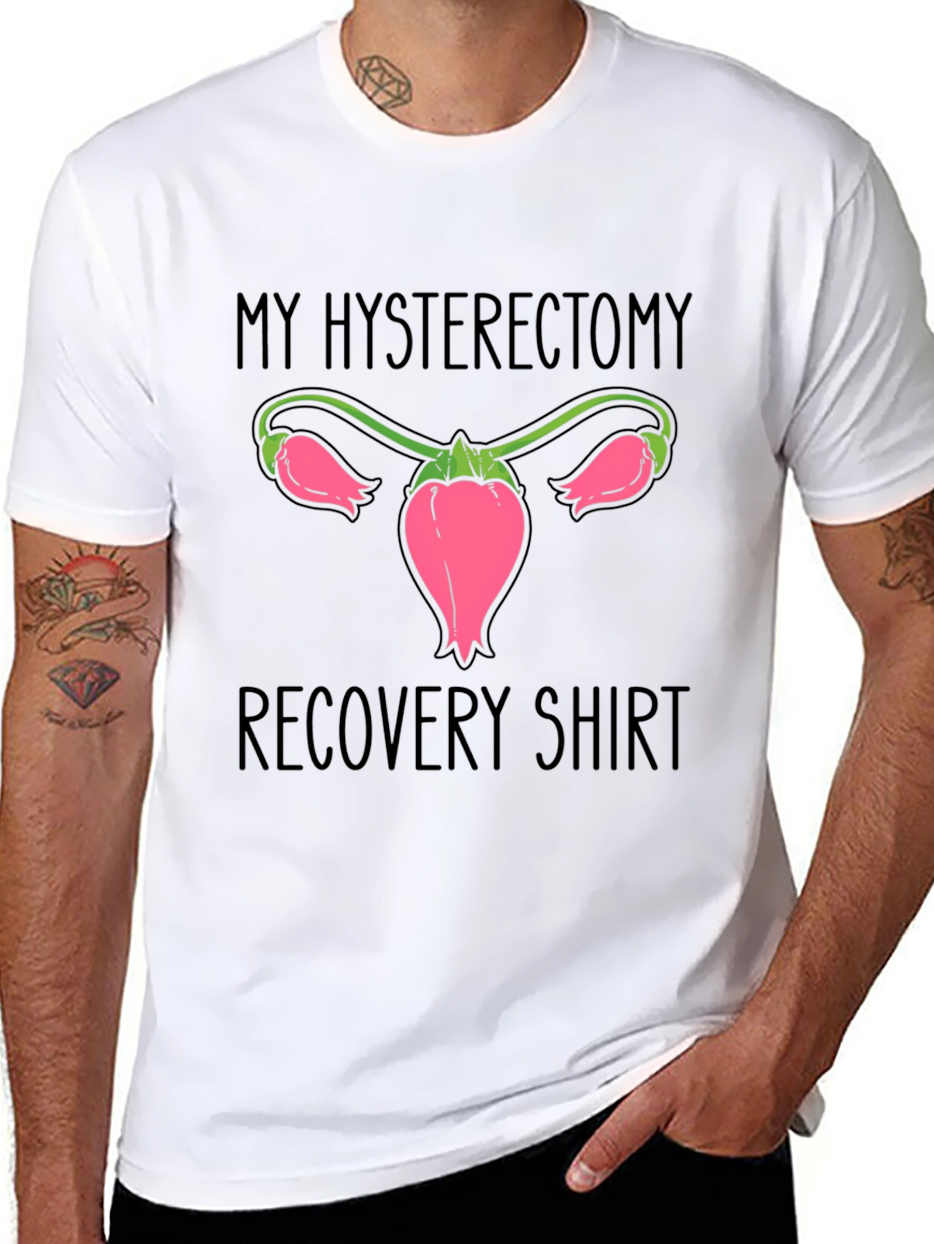 Hysterectomy Recovery T-Shirt - Uterus Design