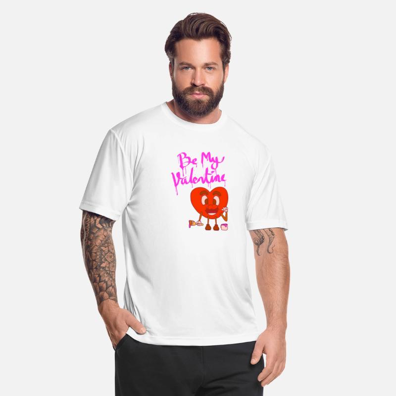 be my valentine heart mascot cartoon style