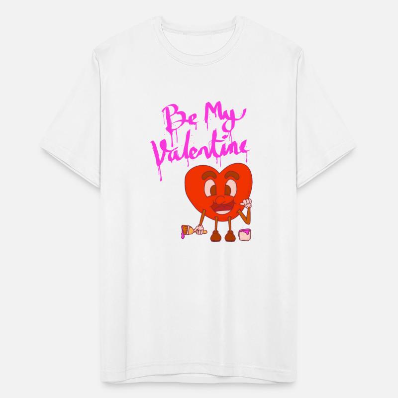 be my valentine heart mascot cartoon style
