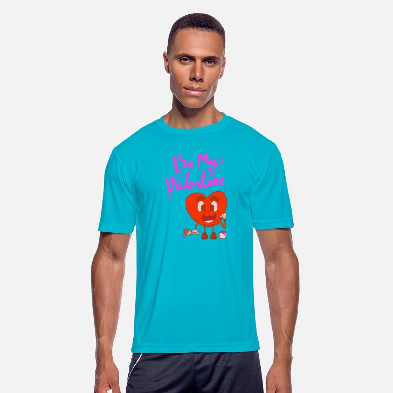 be my valentine heart mascot cartoon style