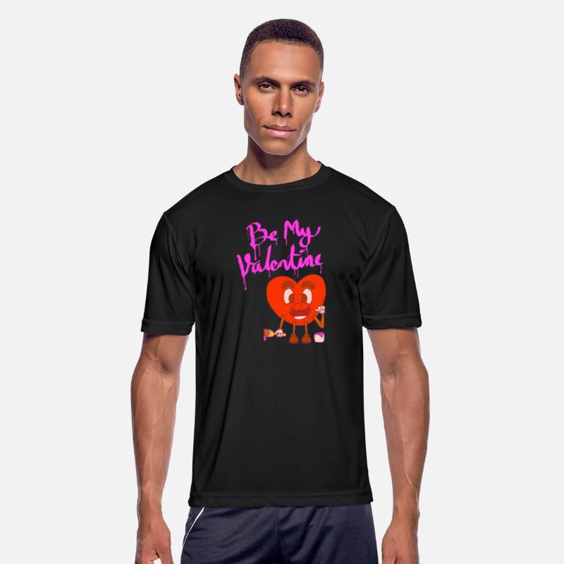 be my valentine heart mascot cartoon style