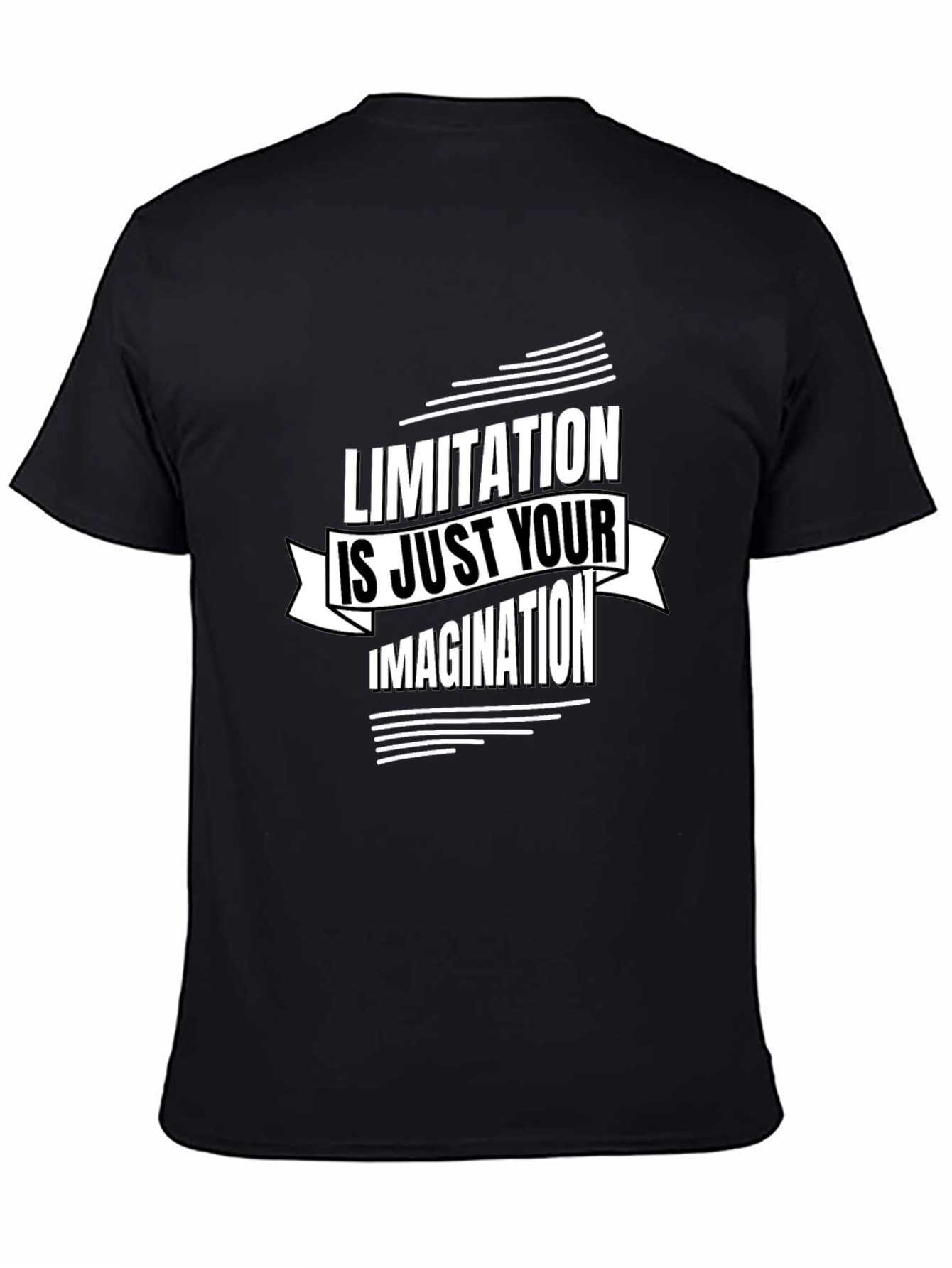 Motivational T-Shirt - Limitation is Imagination Black Tee