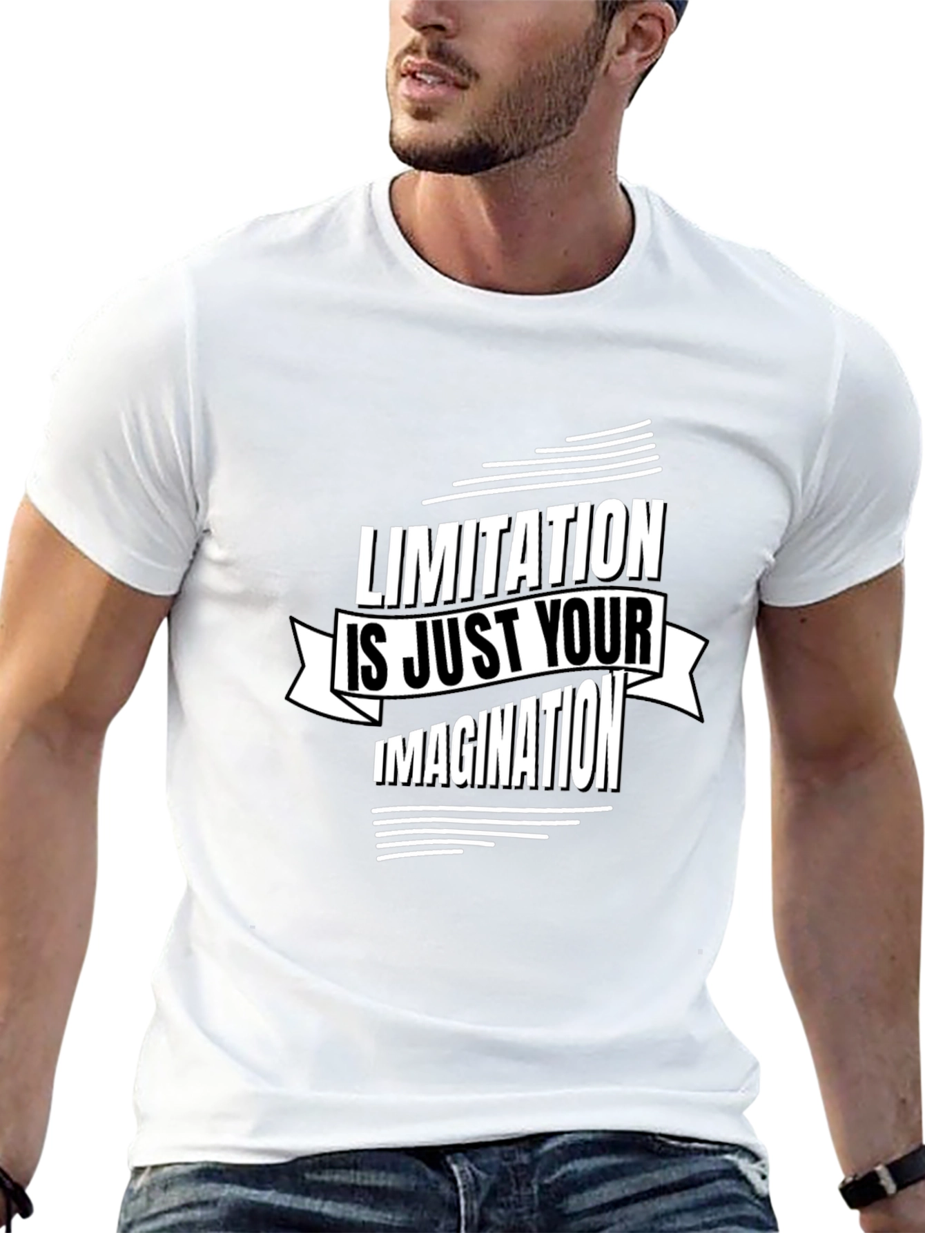 Motivational T-Shirt - Limitation is Imagination Black Tee