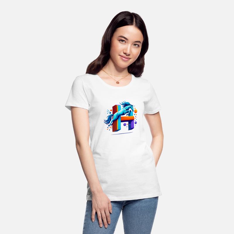 Blue Horse Jumping Through 'H' Inspiration