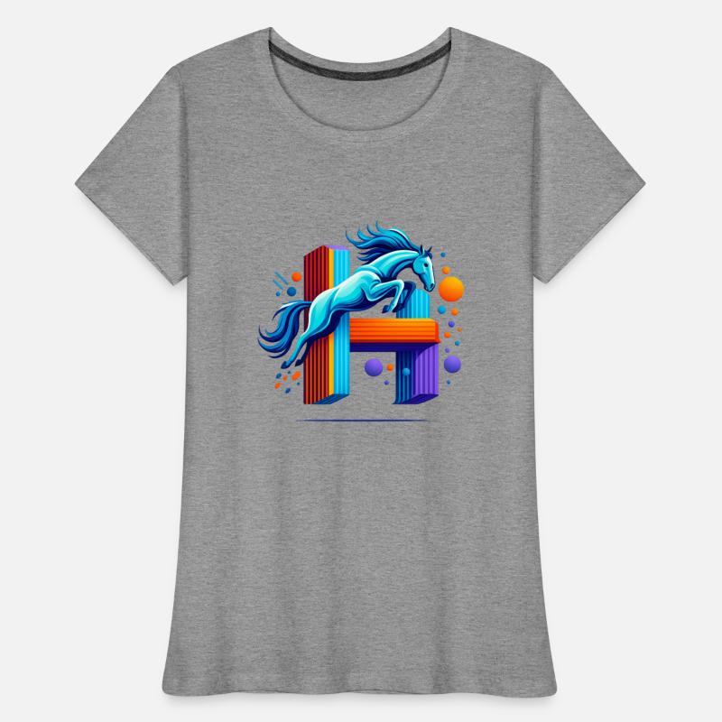 Blue Horse Jumping Through 'H' Inspiration
