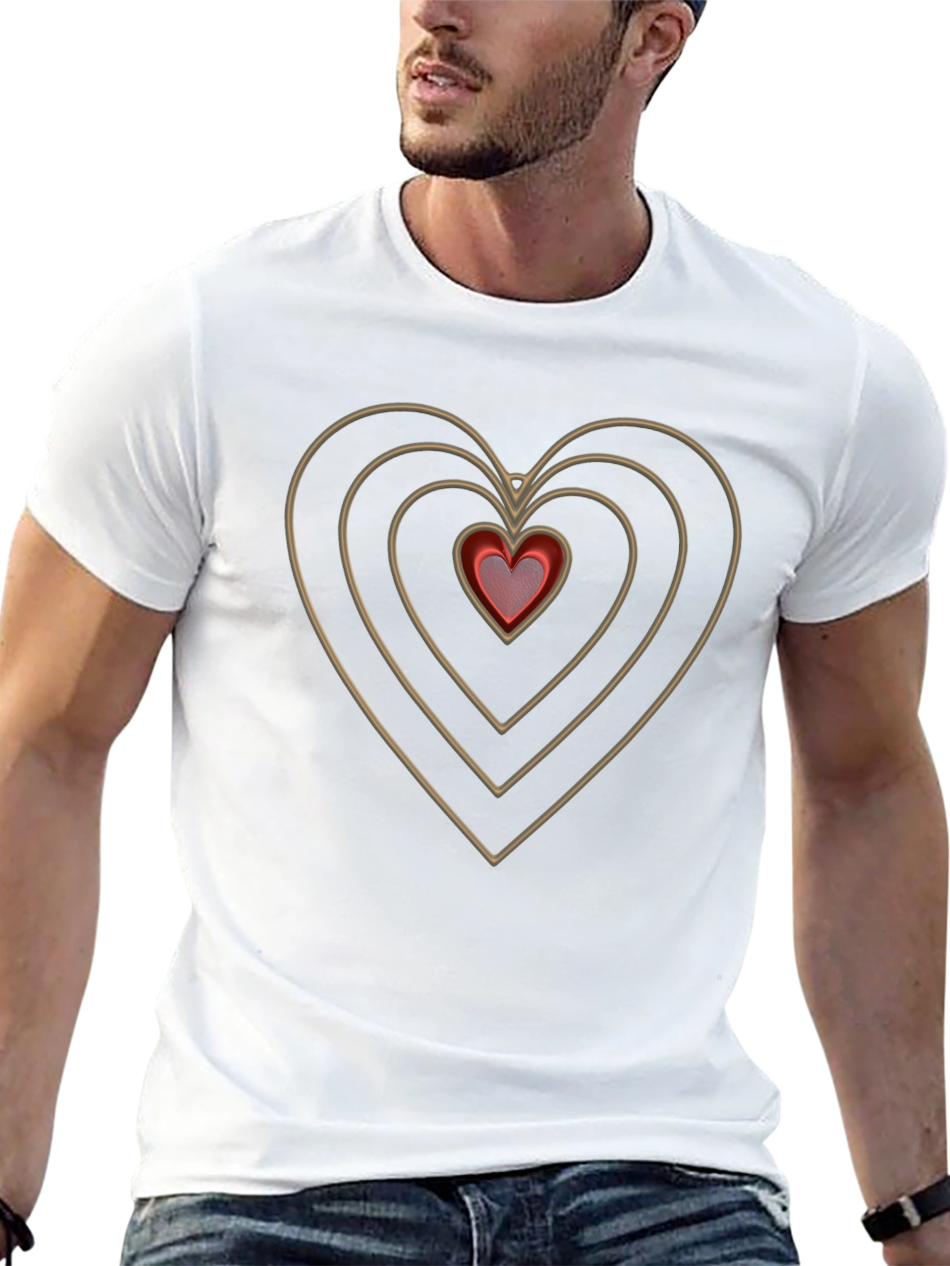 Heartbeat Graphic Tee - Stylish Black T-Shirt