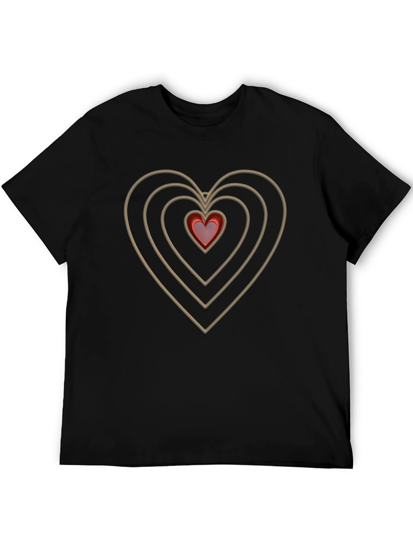 Heartbeat Graphic Tee - Stylish Black T-Shirt