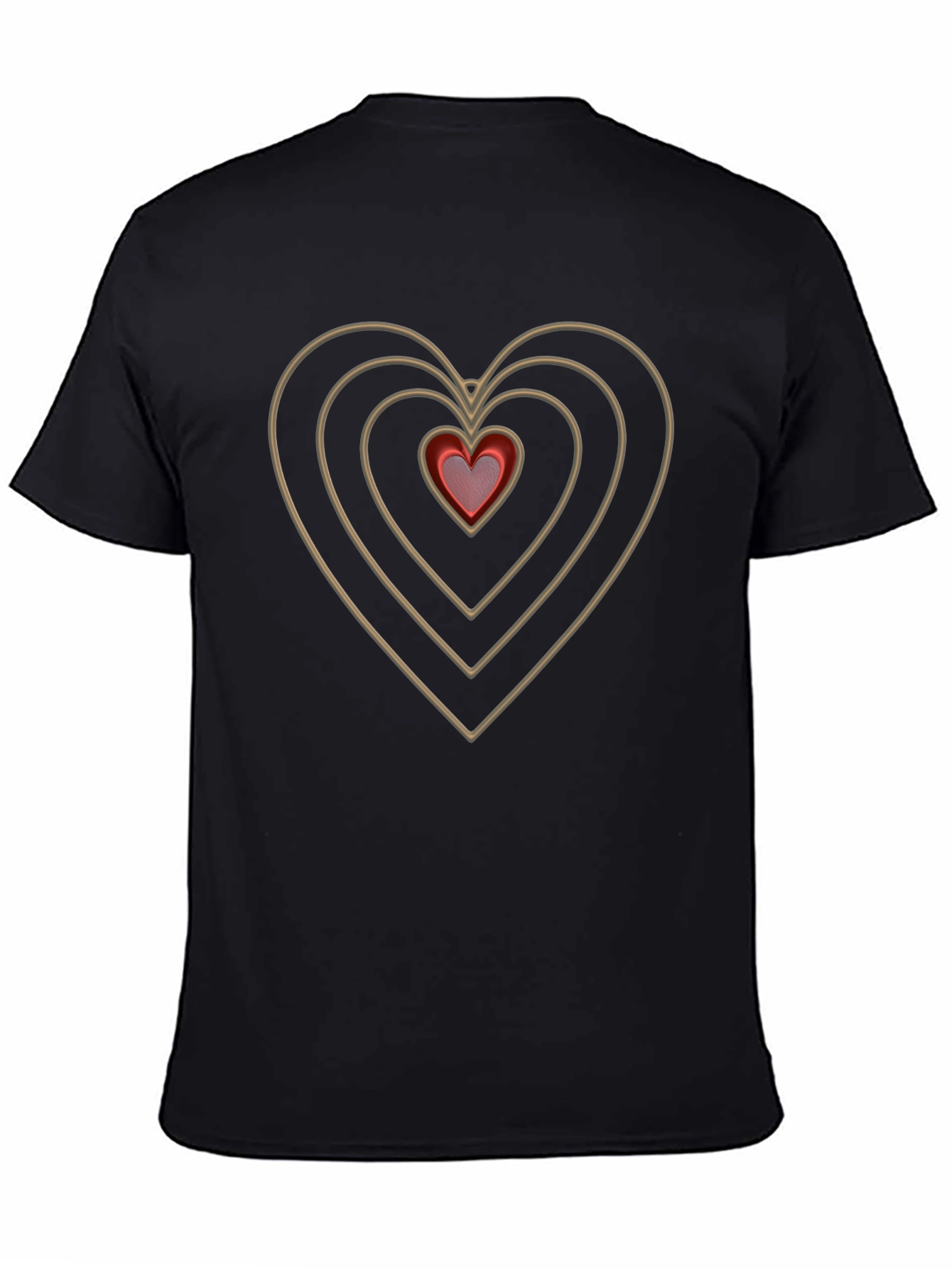 Heartbeat Graphic Tee - Stylish Black T-Shirt