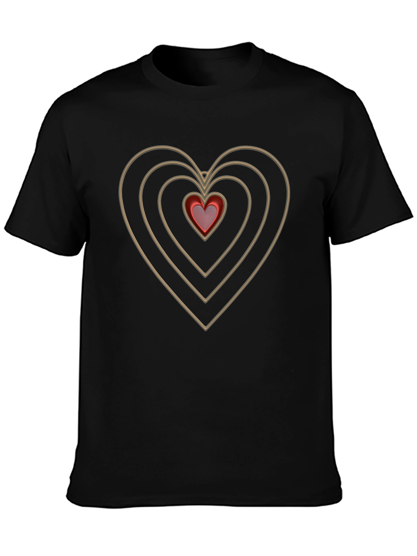 Heartbeat Graphic Tee - Stylish Black T-Shirt