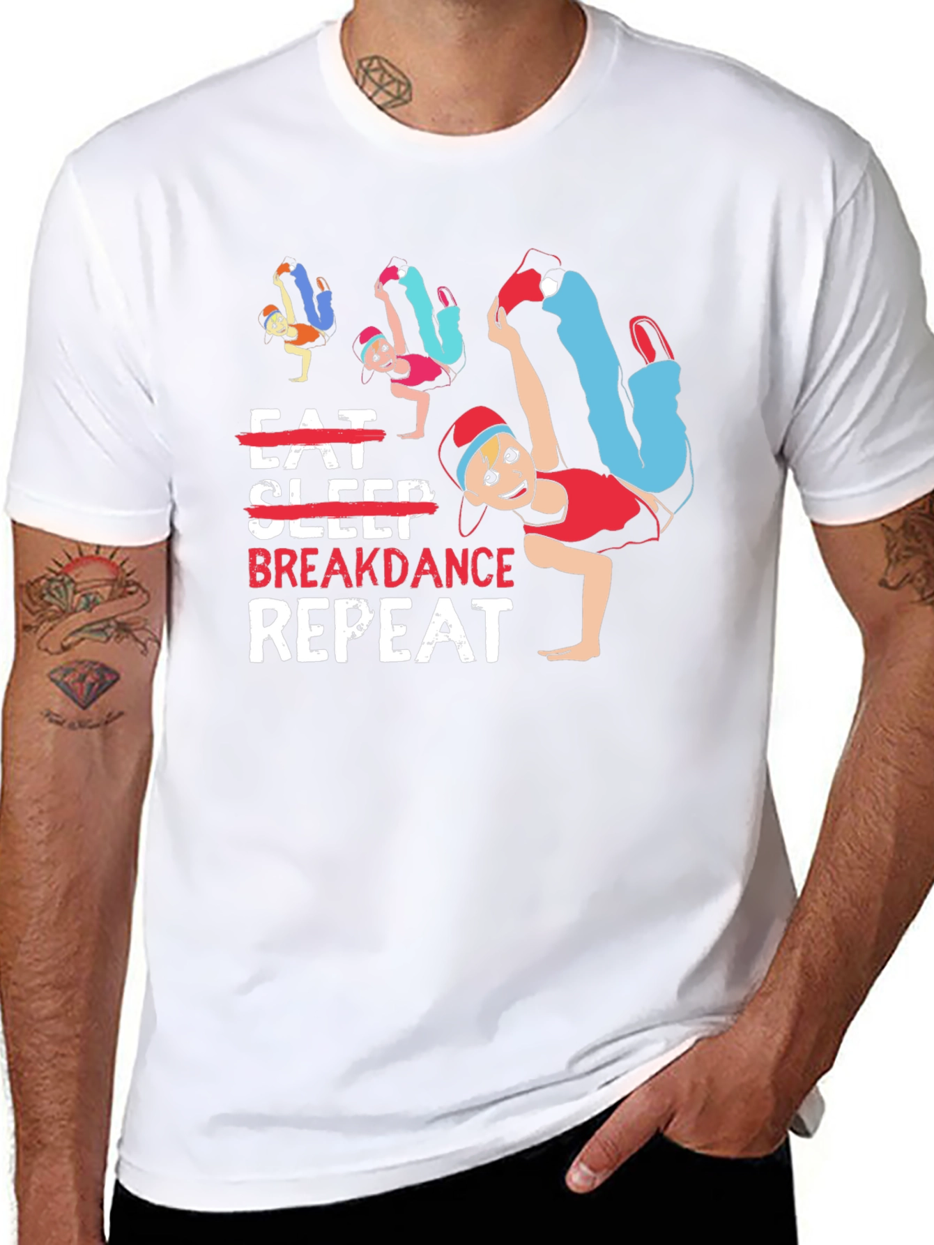 Eat Sleep Breakdance Repeat Graphic T-Shirt