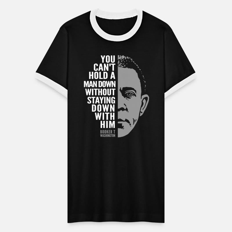 Booker T. Washington Quote: Can't Hold a Man Down