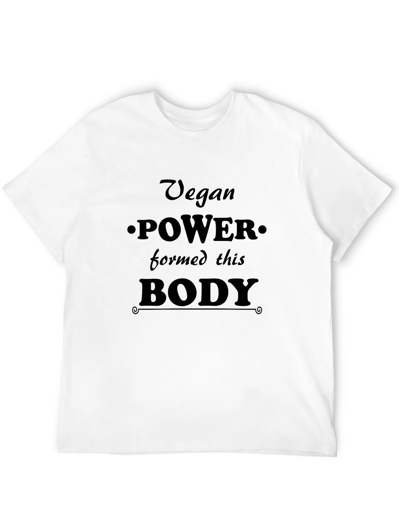Vegan Power Black T-Shirt