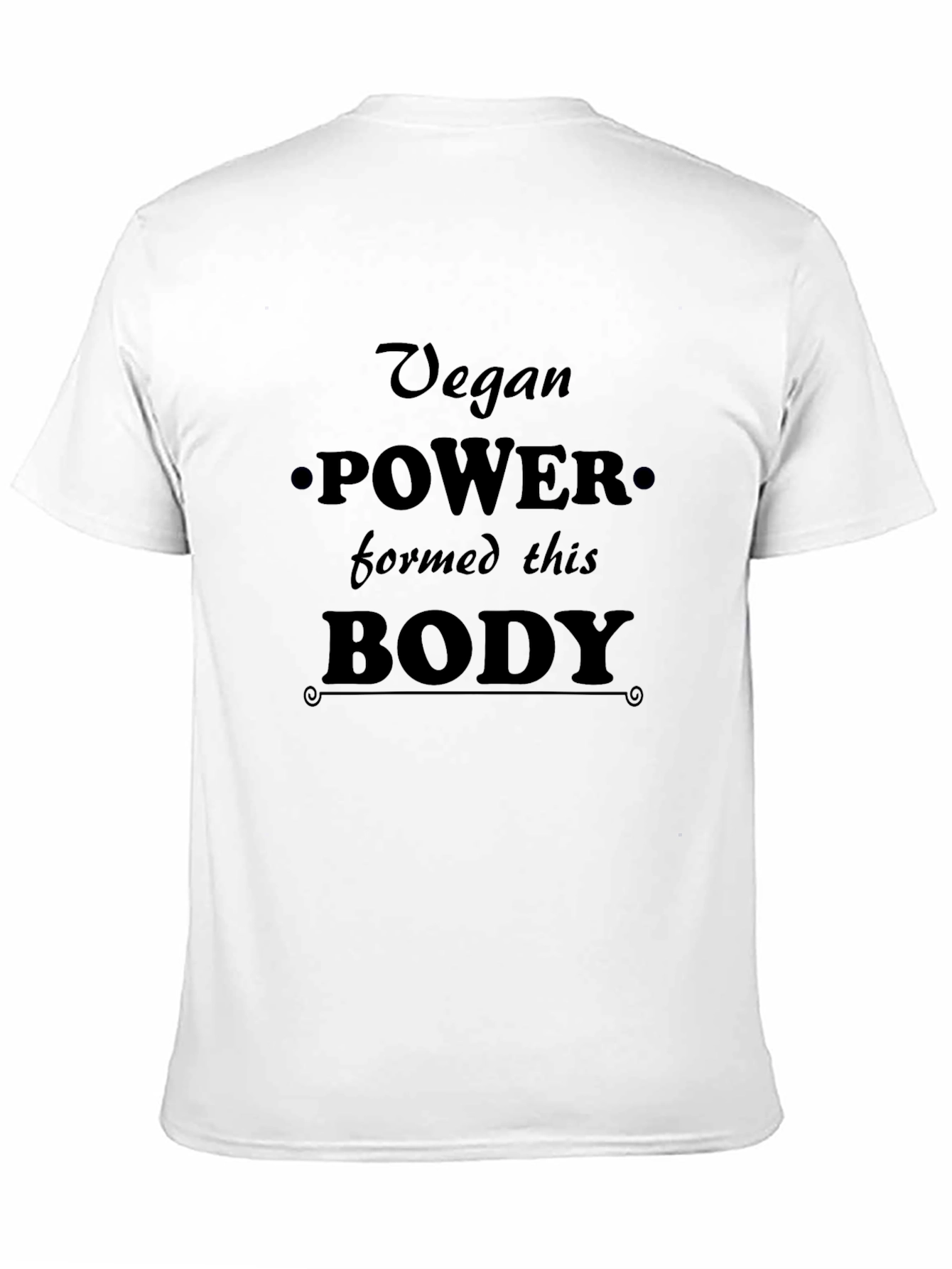 Vegan Power Black T-Shirt