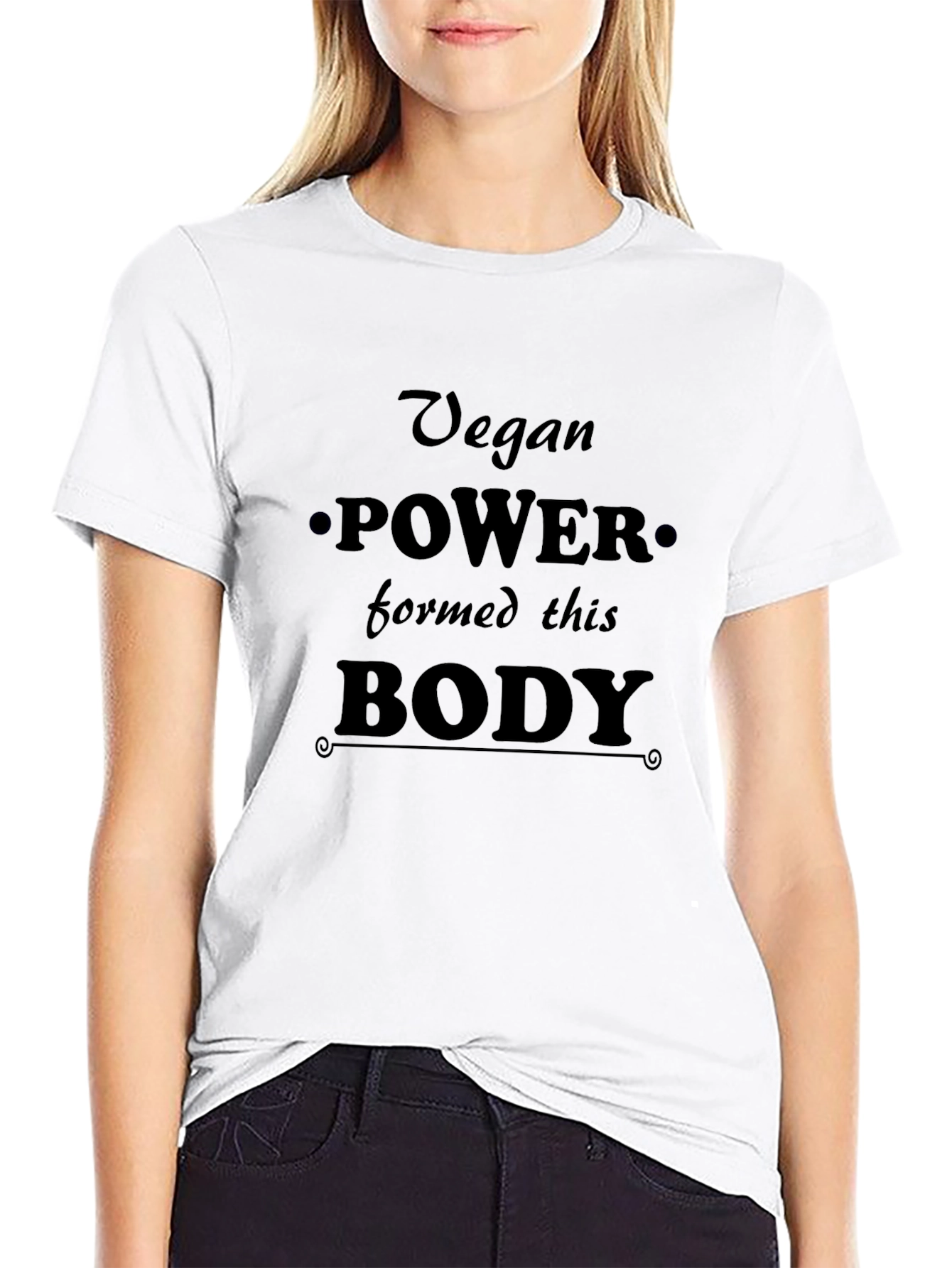 Vegan Power Black T-Shirt