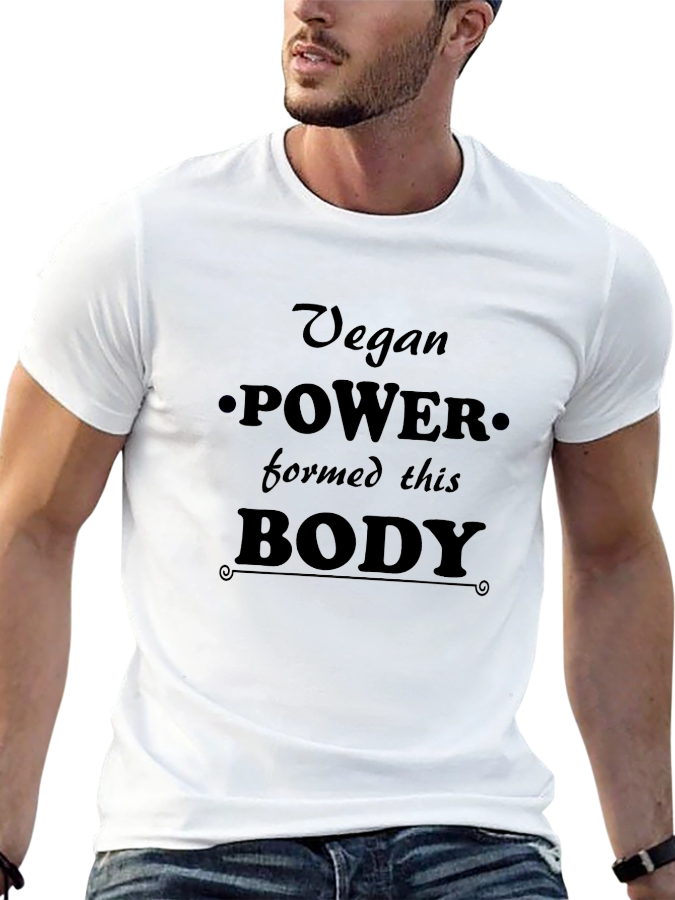 Vegan Power Black T-Shirt