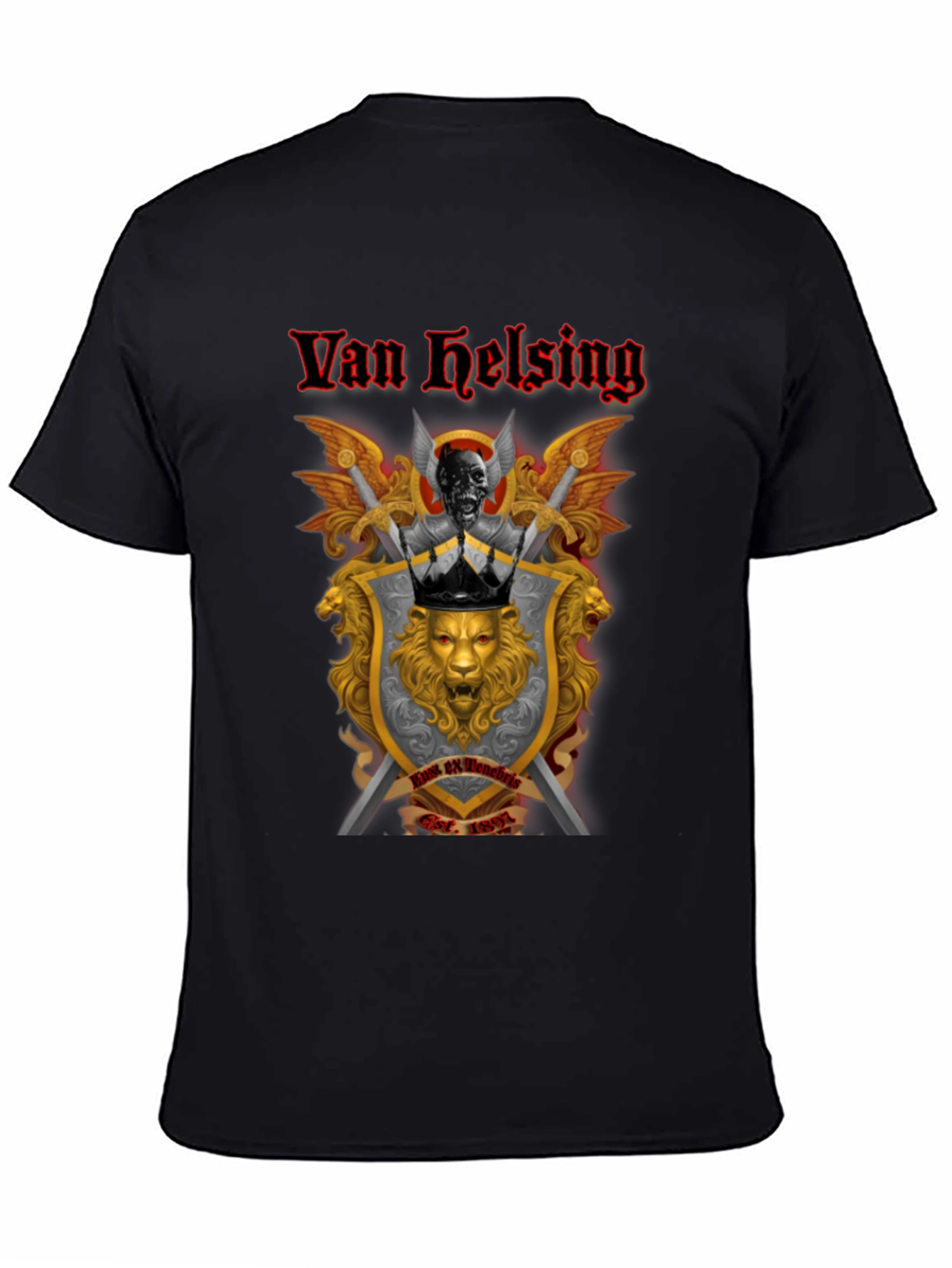 Van Helsing Graphic Tee - Black Cotton T-Shirt