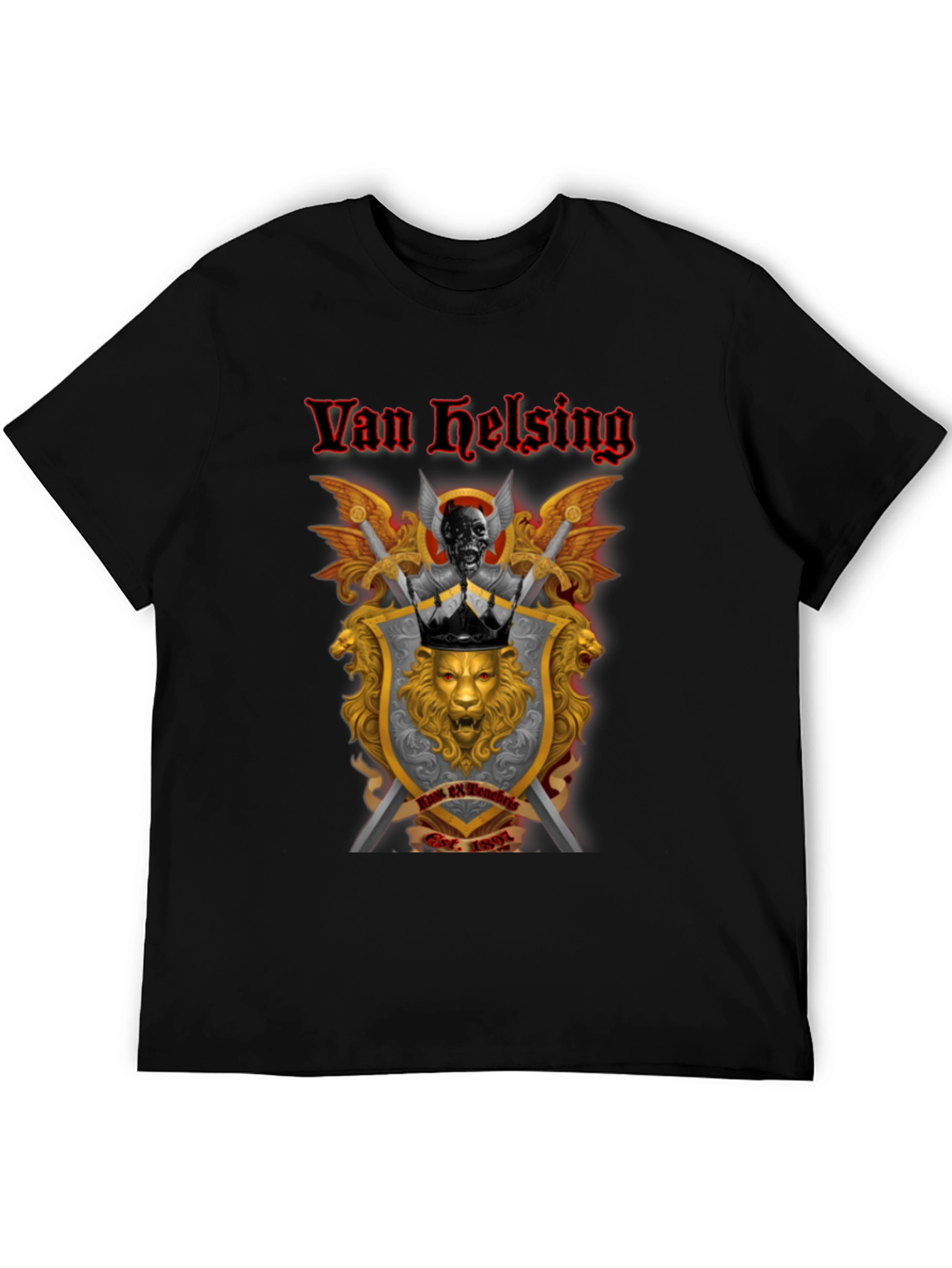 Van Helsing Graphic Tee - Black Cotton T-Shirt