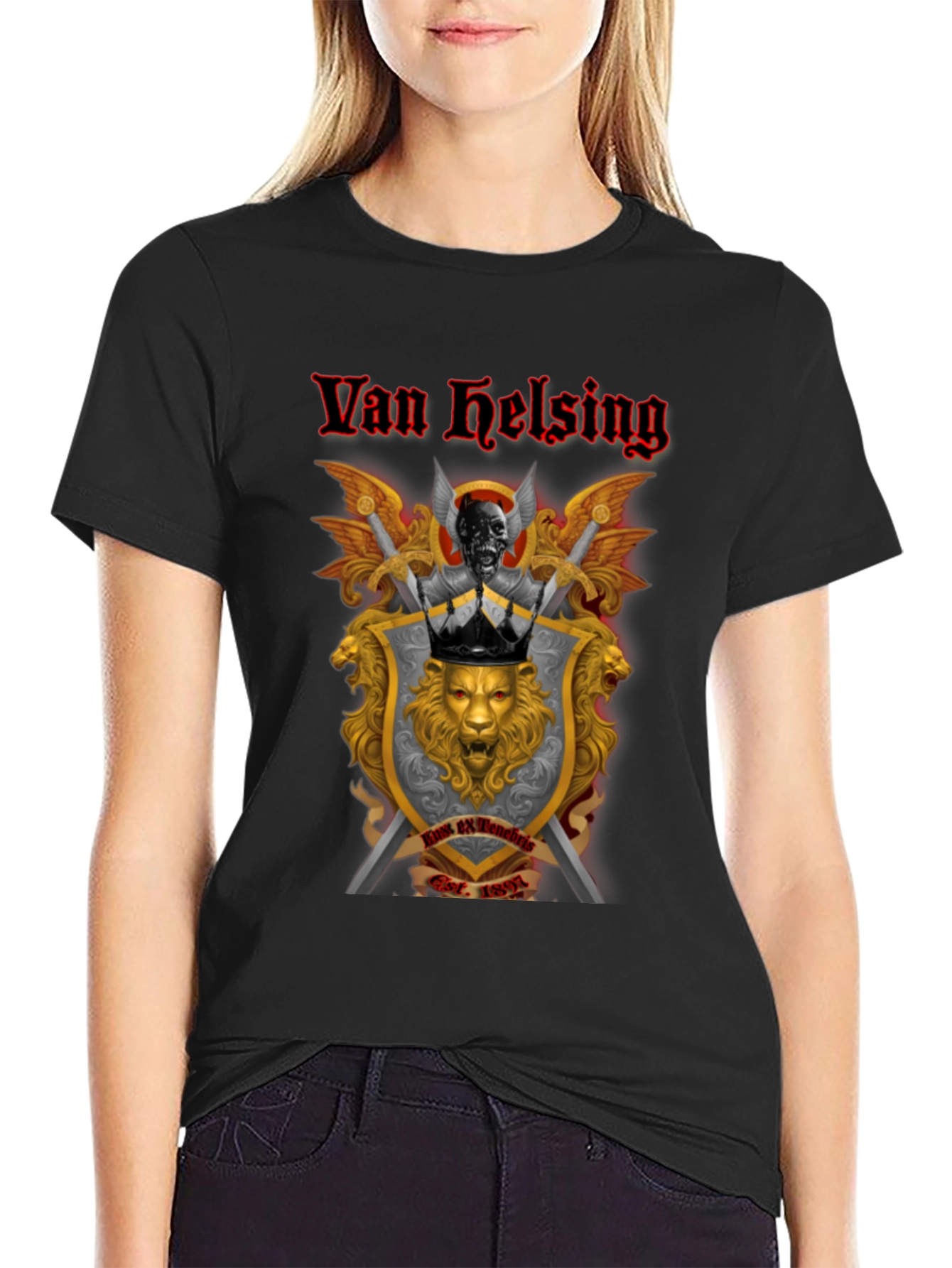Van Helsing Graphic Tee - Black Cotton T-Shirt