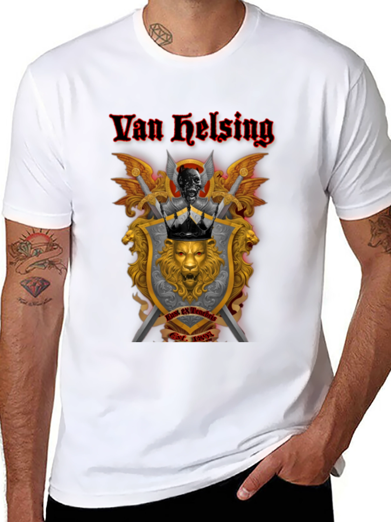 Van Helsing Graphic Tee - Black Cotton T-Shirt