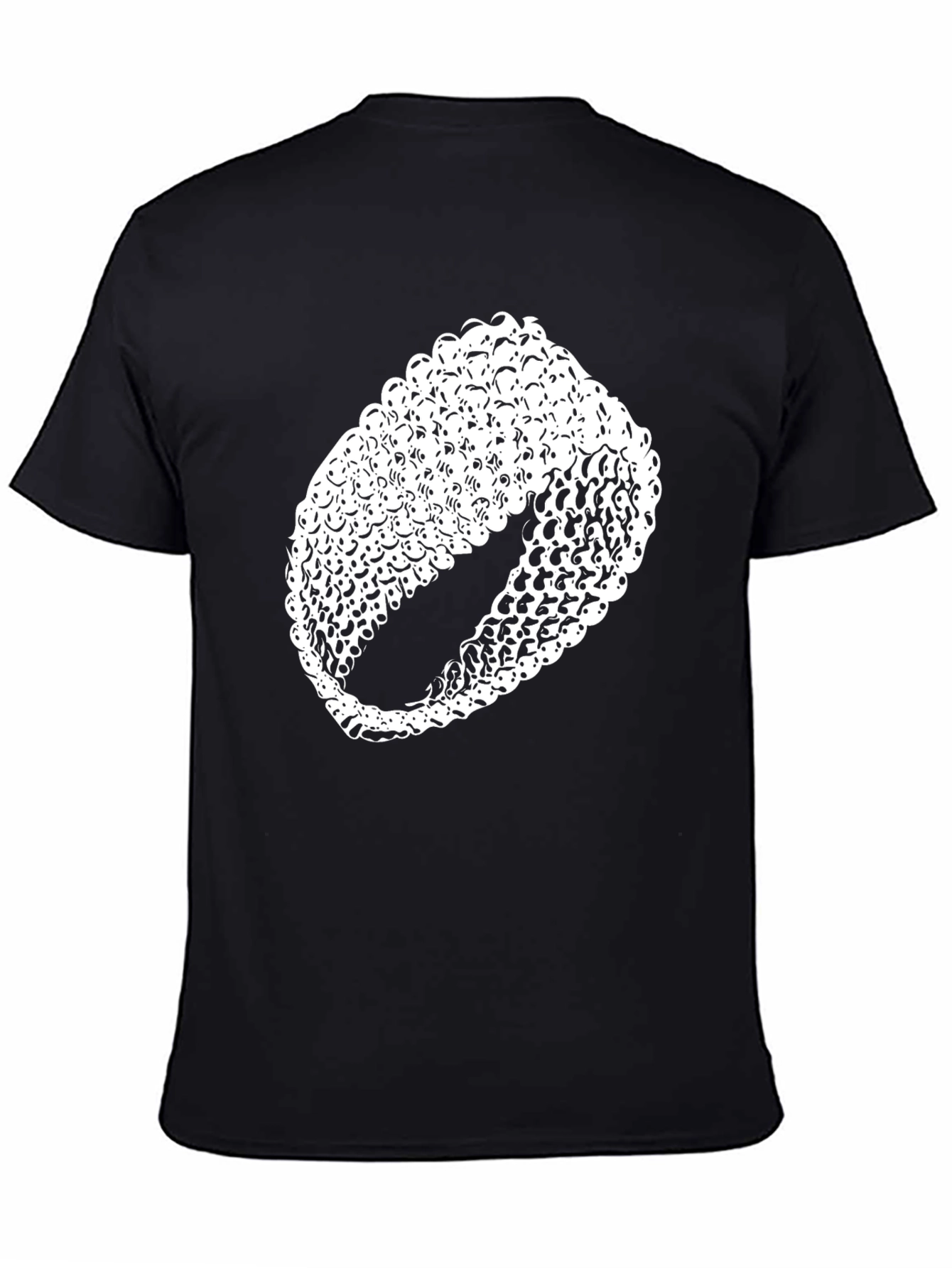 Abstract Circle Graphic Black T-Shirt