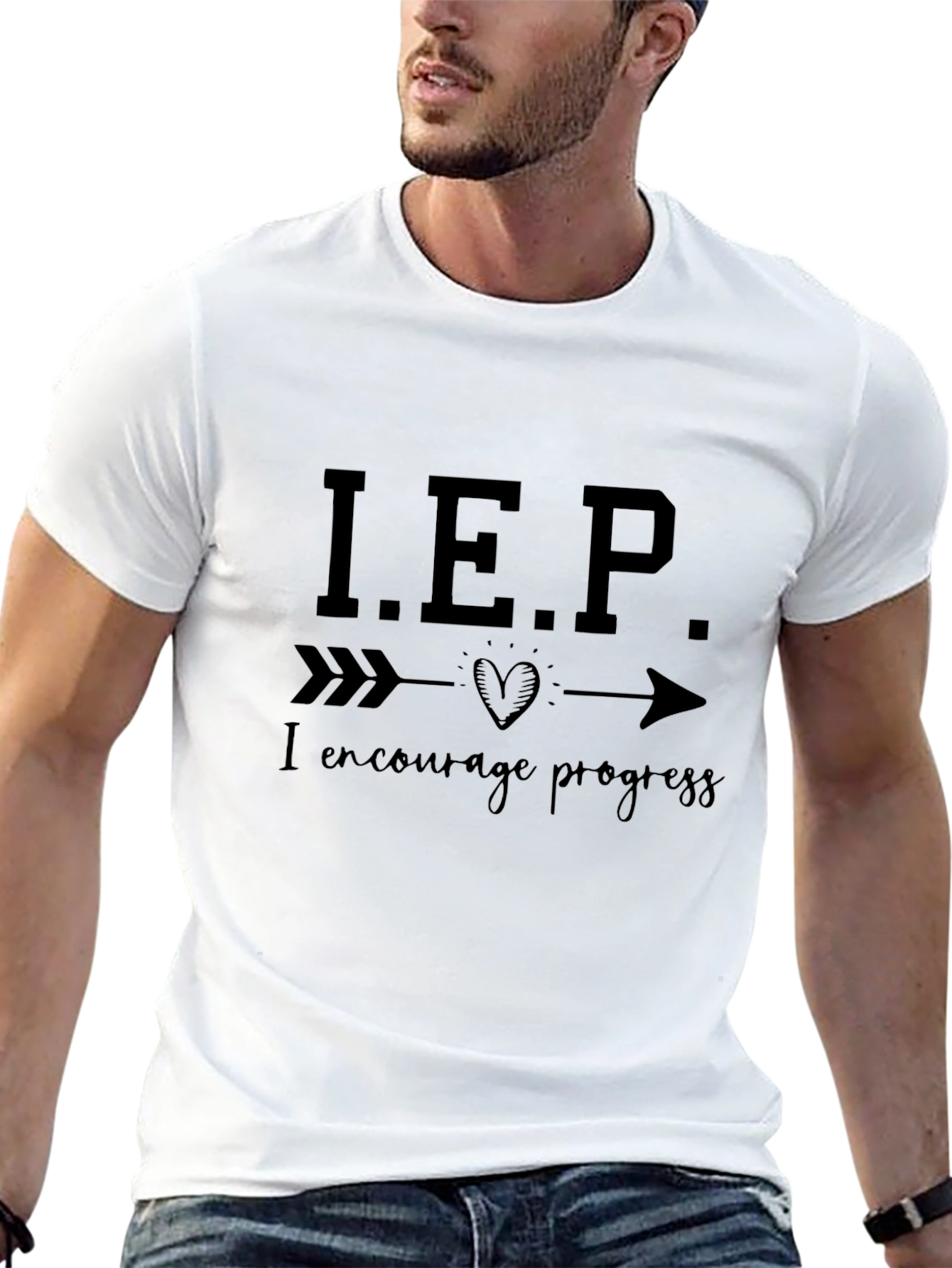 I.E.P. I Encourage Progress Black Tee