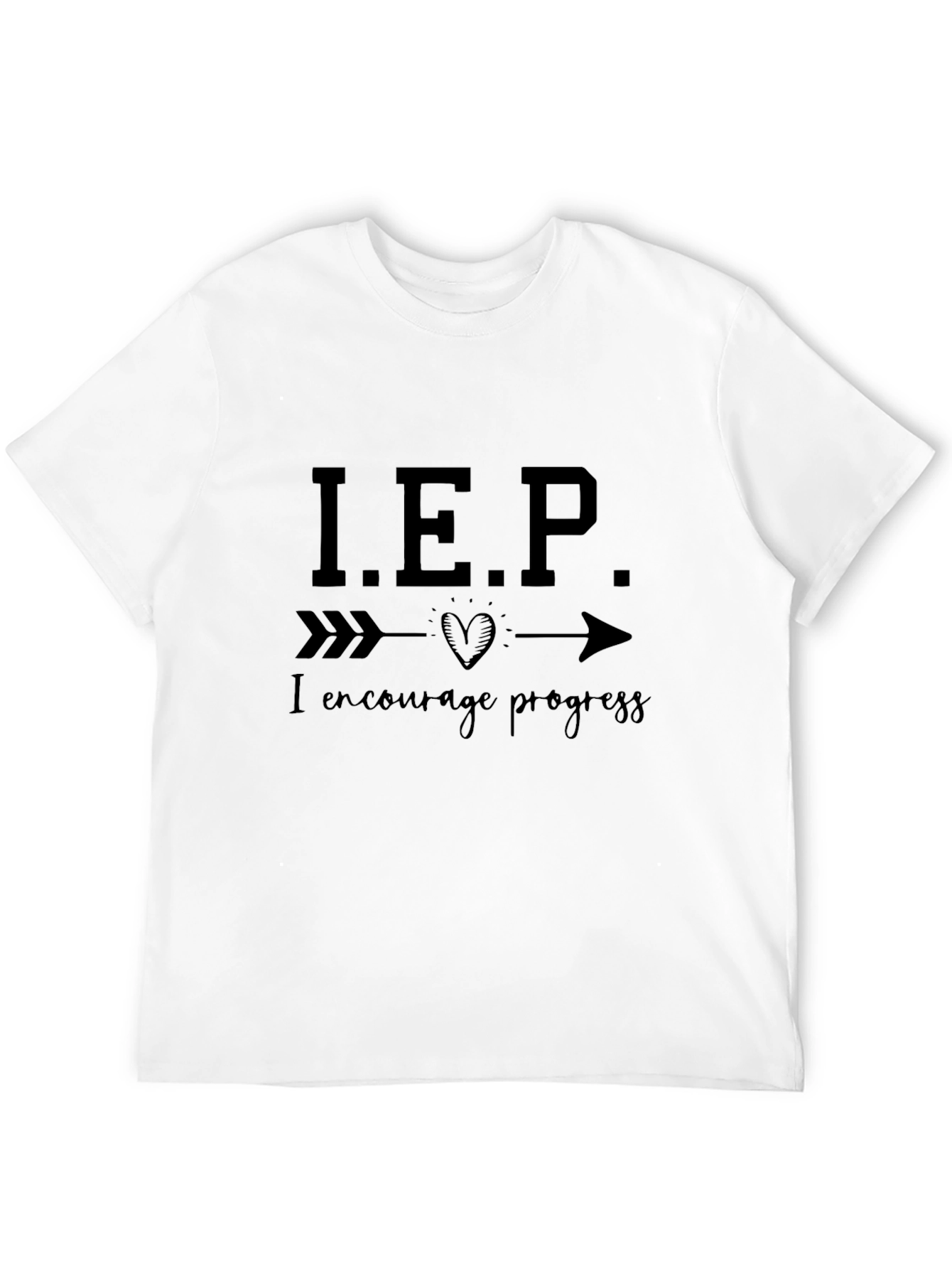 I.E.P. I Encourage Progress Black Tee