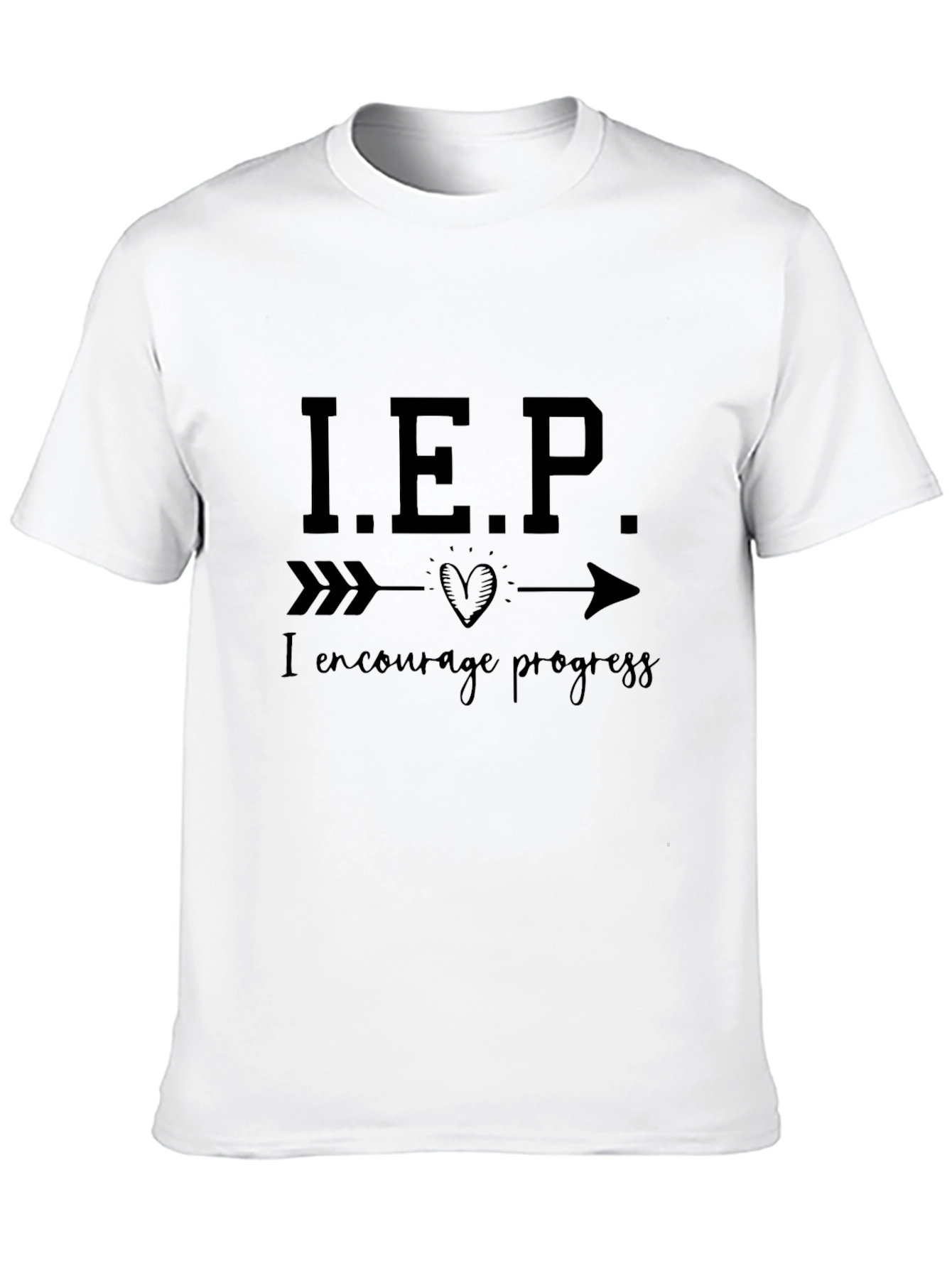 I.E.P. I Encourage Progress Black Tee
