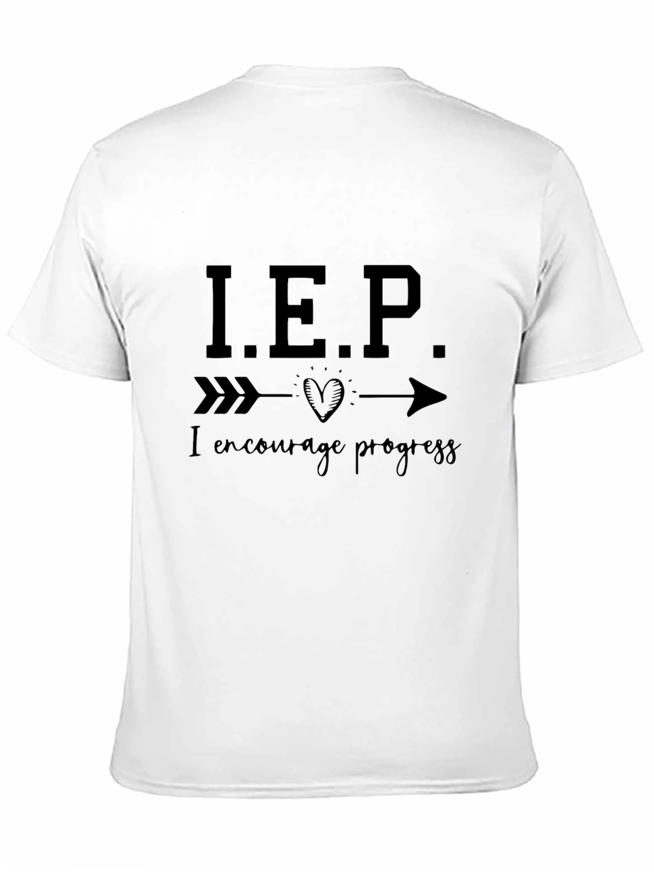 I.E.P. I Encourage Progress Black Tee