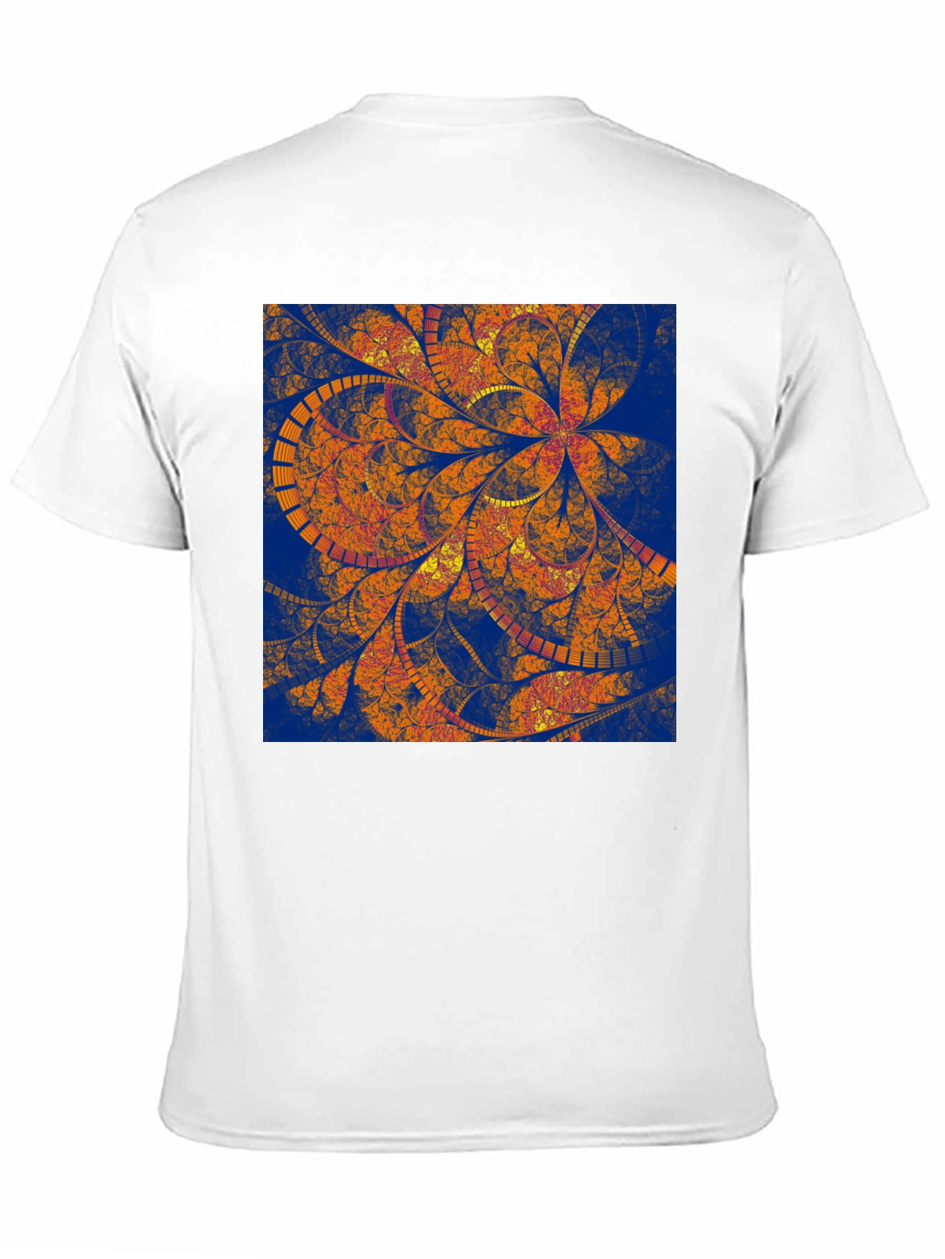 Abstract Floral Print Black T-Shirt