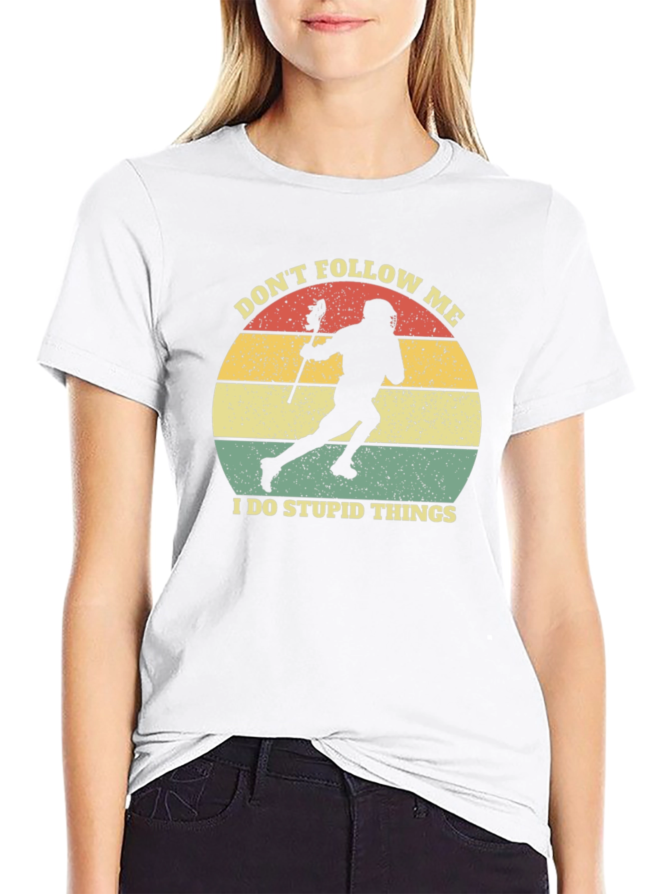 Lacrosse Player Graphic T-Shirt - Dont Follow Me Tee