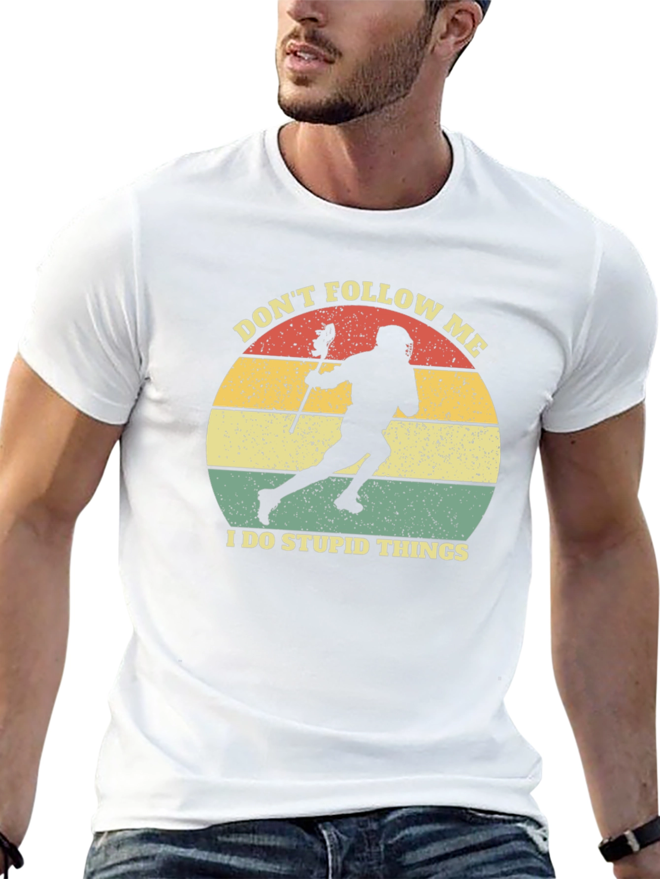 Lacrosse Player Graphic T-Shirt - Dont Follow Me Tee