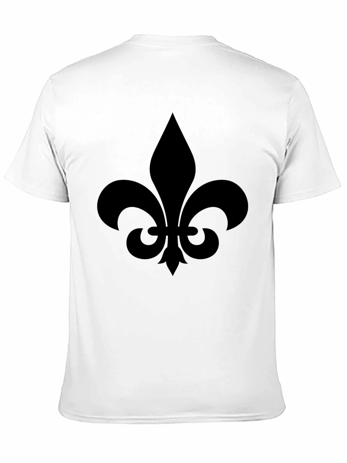 Mens Black Fleur-de-Lis Graphic Tee