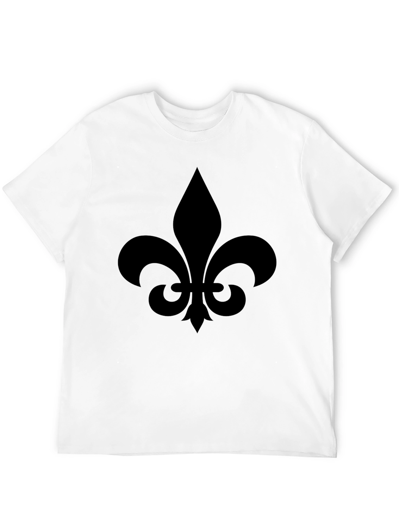 Mens Black Fleur-de-Lis Graphic Tee