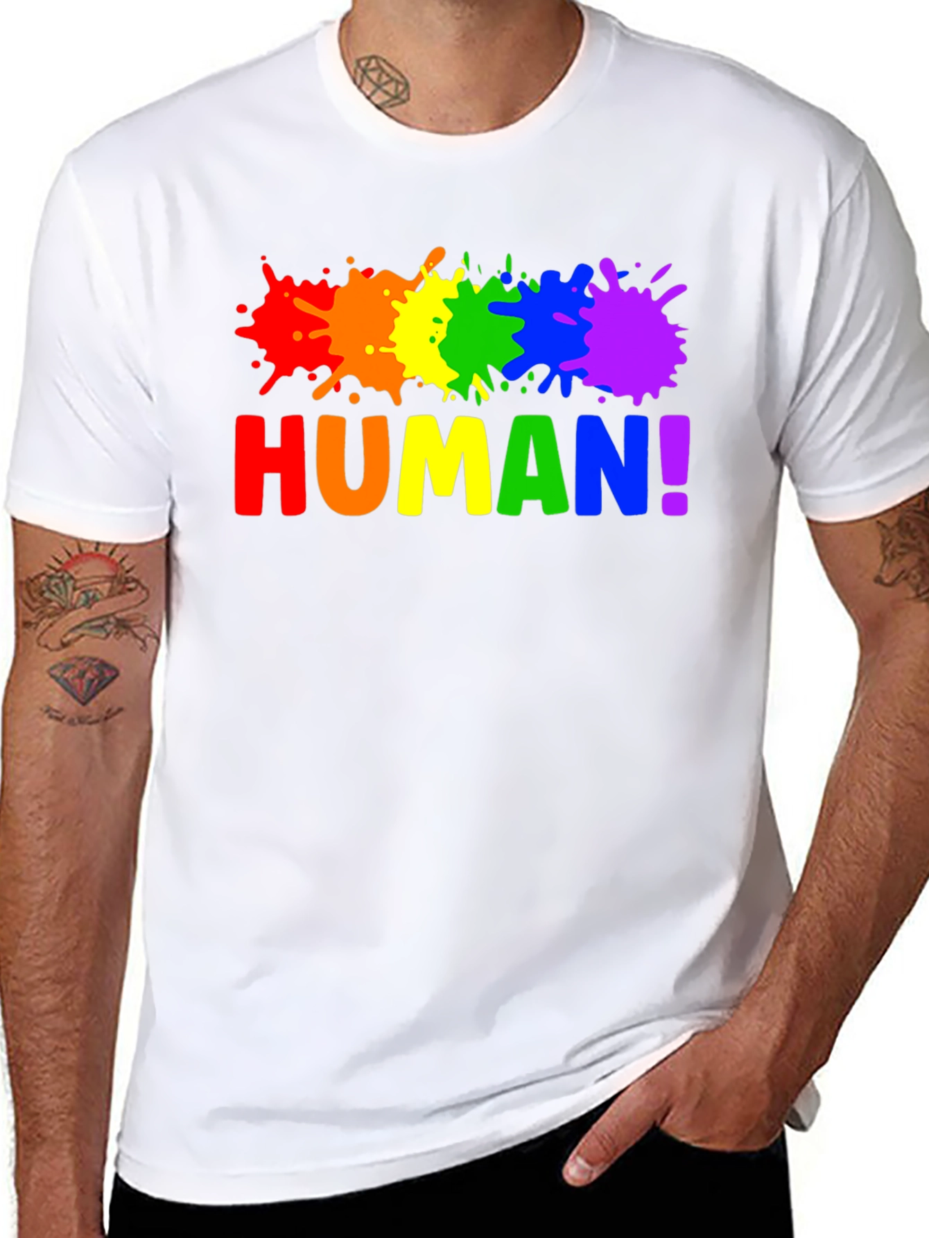 Human Pride Rainbow Splatter T-Shirt