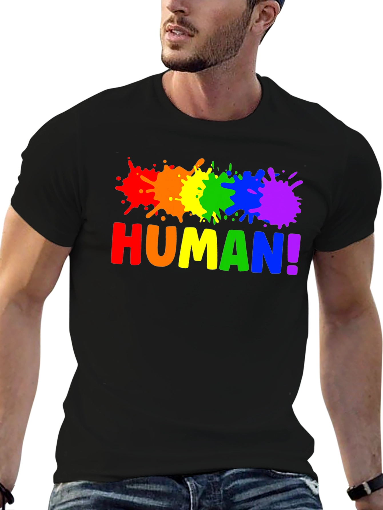 Human Pride Rainbow Splatter T-Shirt