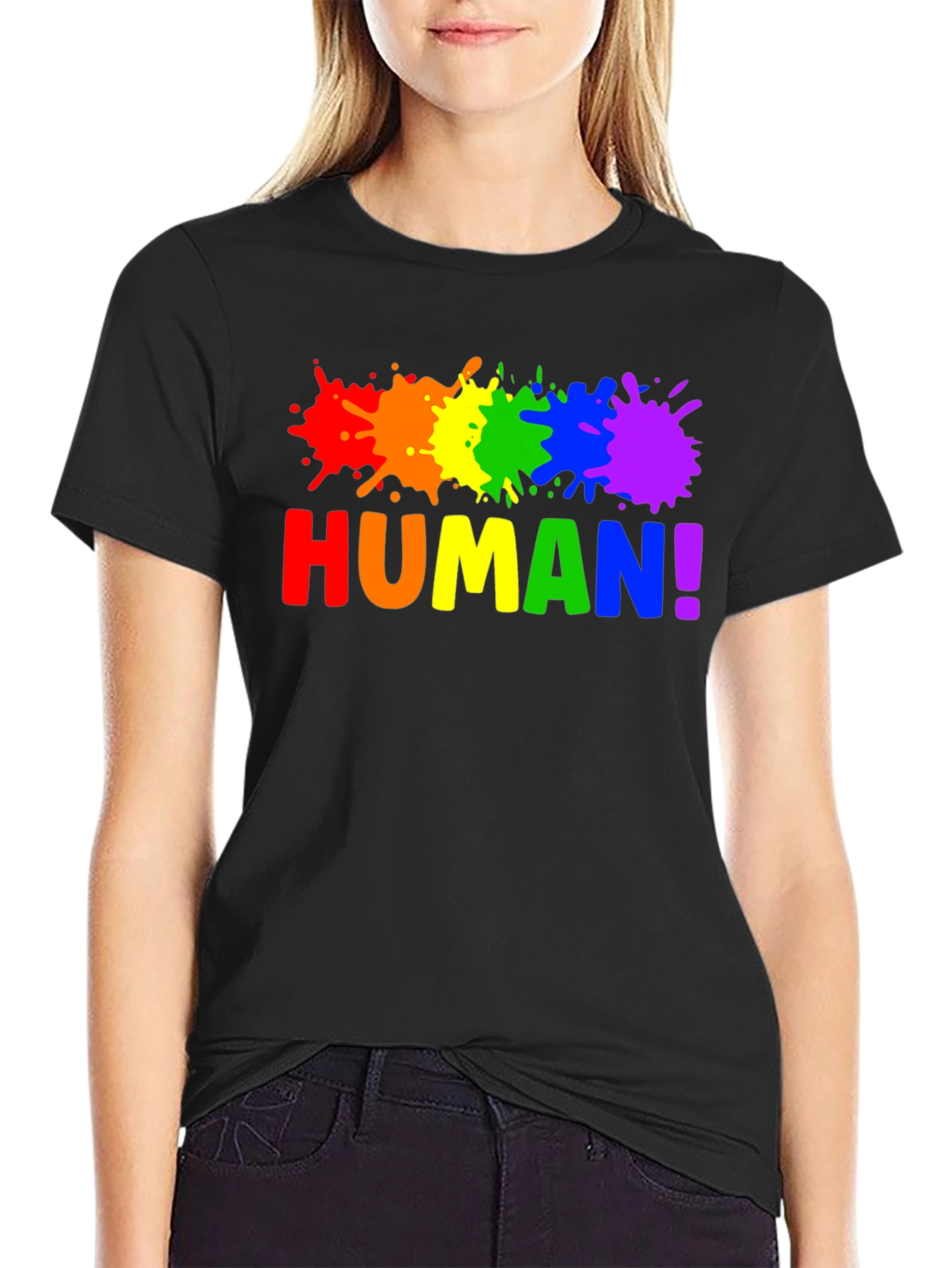 Human Pride Rainbow Splatter T-Shirt