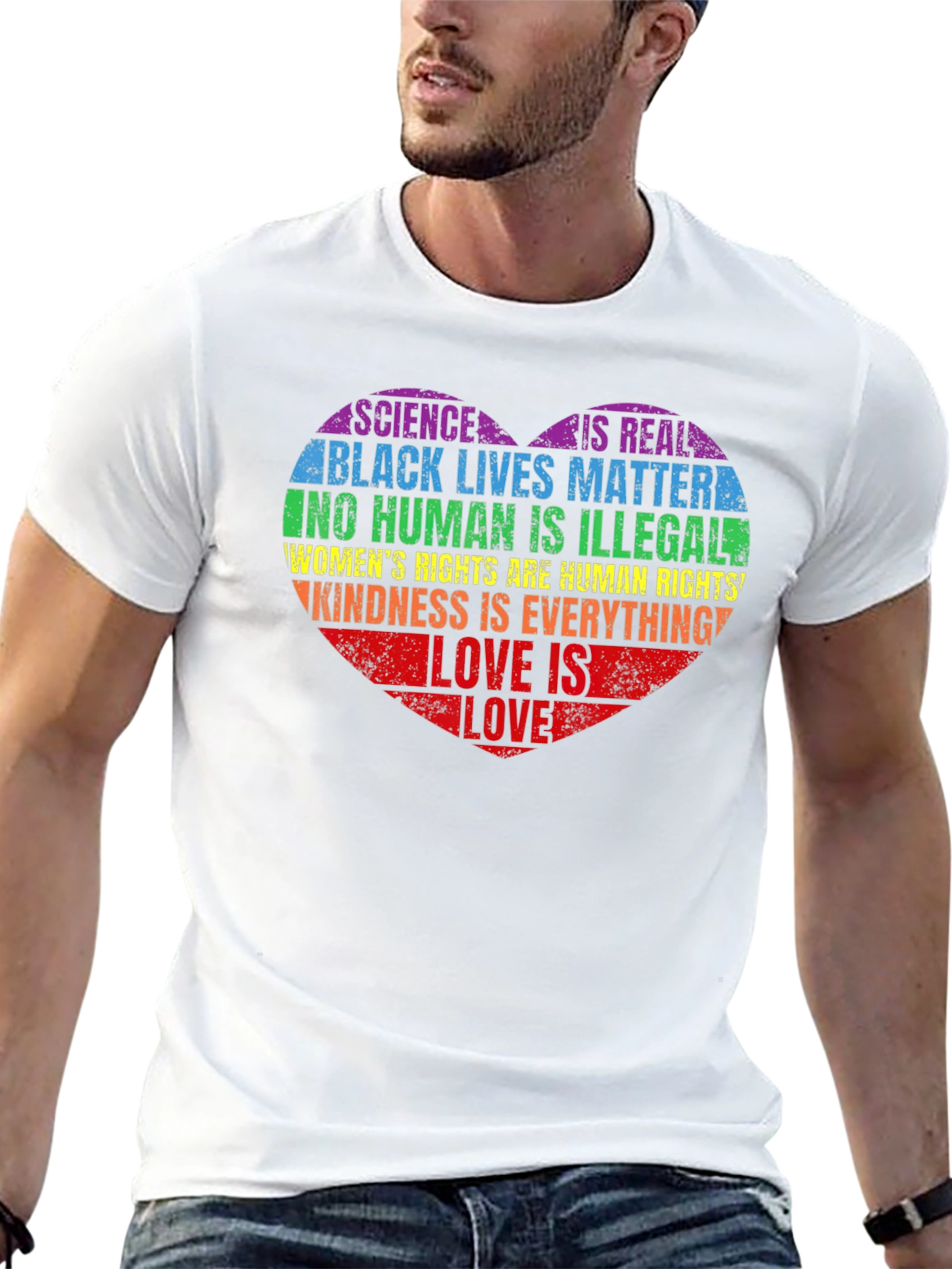 Science Is Real LGBT Heart T-Shirt