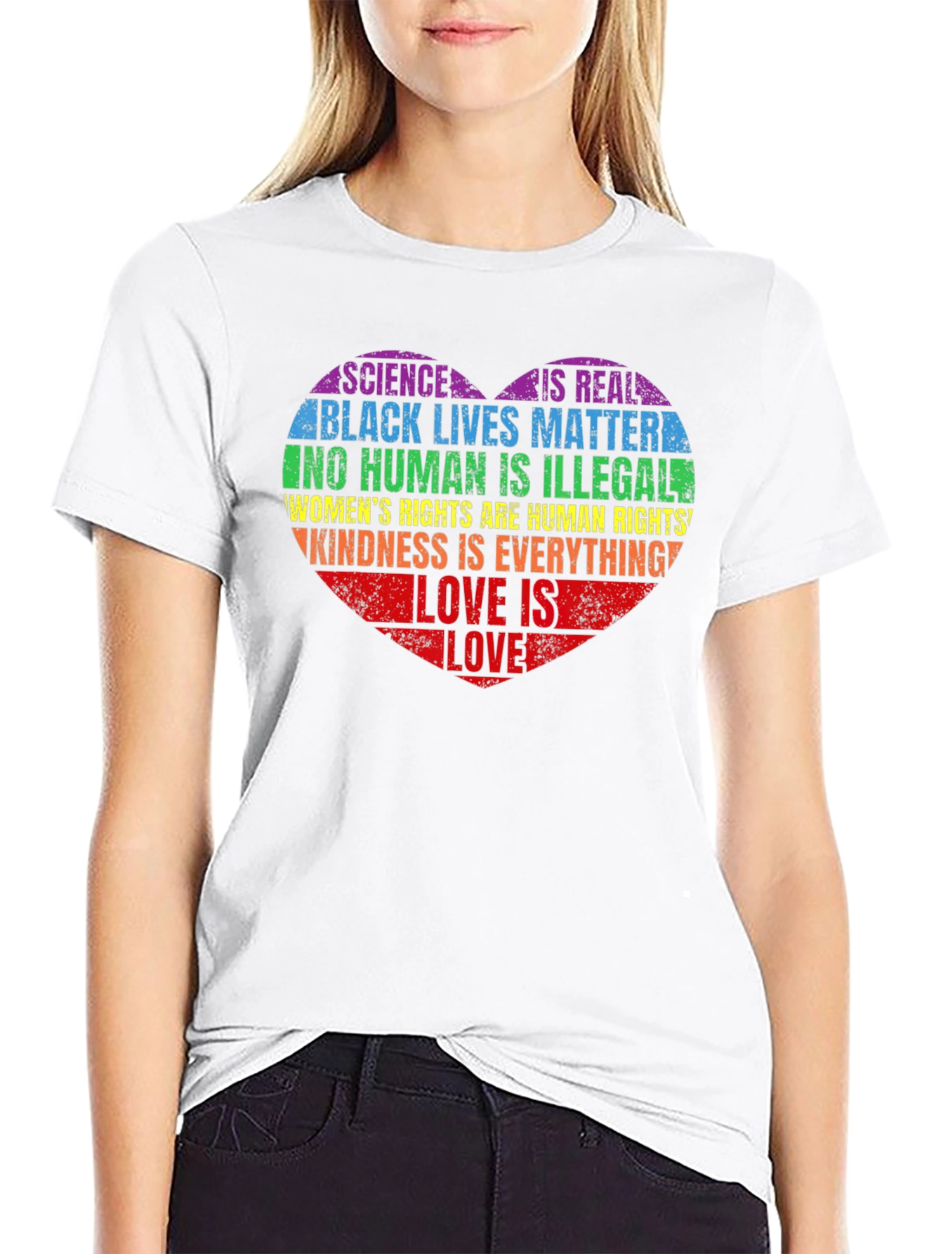 Science Is Real LGBT Heart T-Shirt