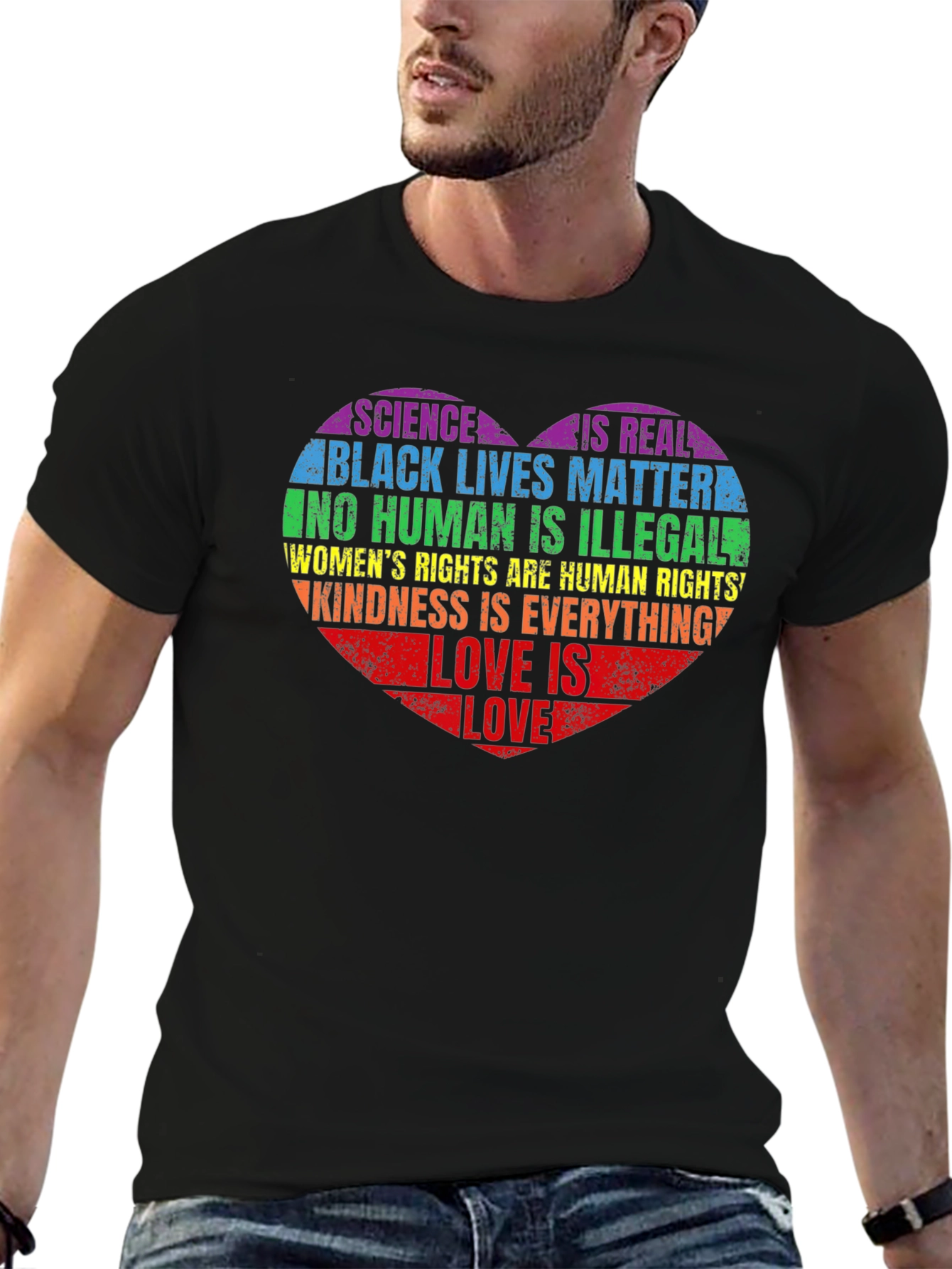 Science Is Real LGBT Heart T-Shirt